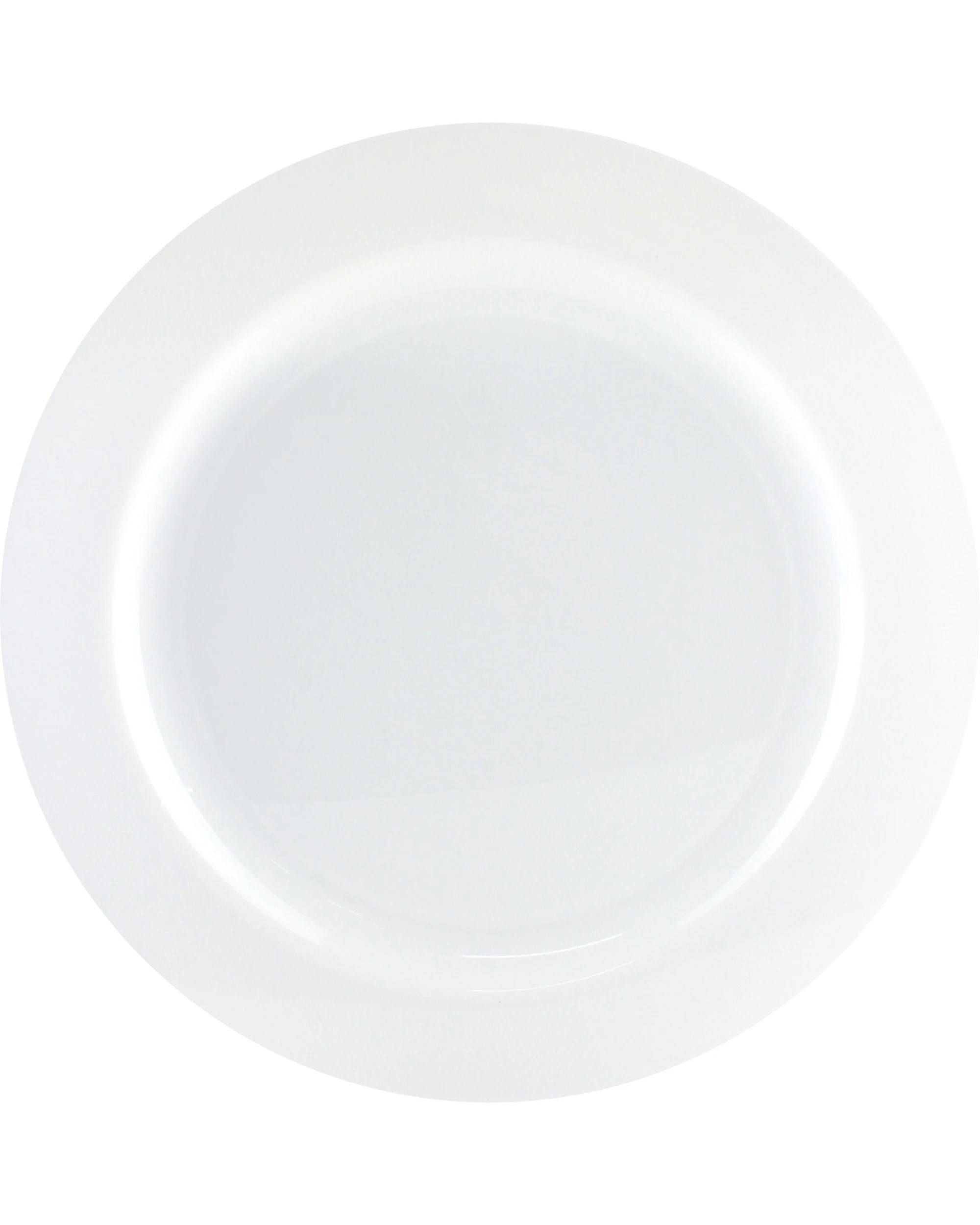 1 White 23cm Plastic Reusable Plates (Pack of 12) - White, 1 of 2