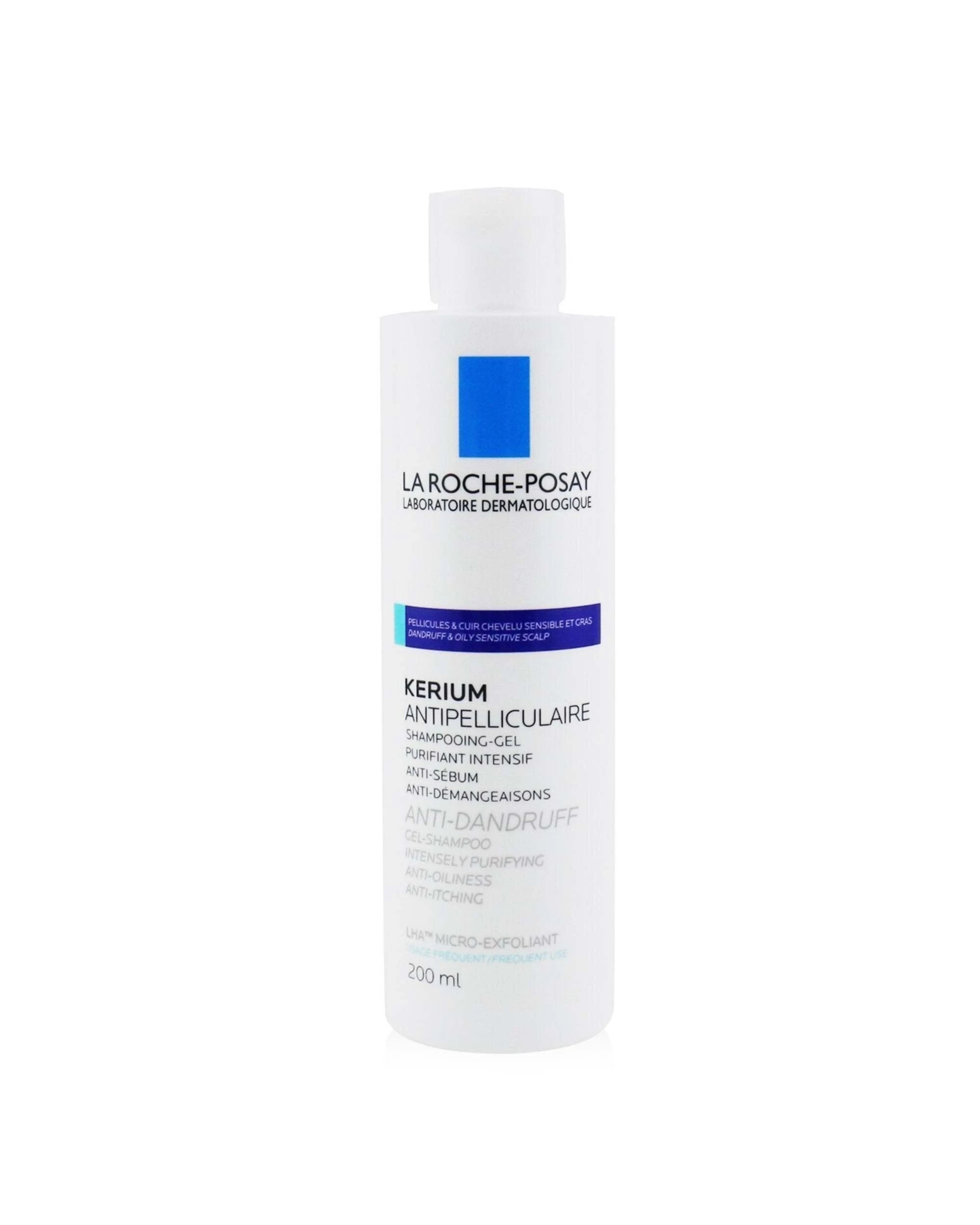 2 La Roche Posay Kerium Anti-Dandruff Micro-Exfoliating LHA Gel Shampoo (For Oily Scalp)  200ml/6.7oz, 2 of 3