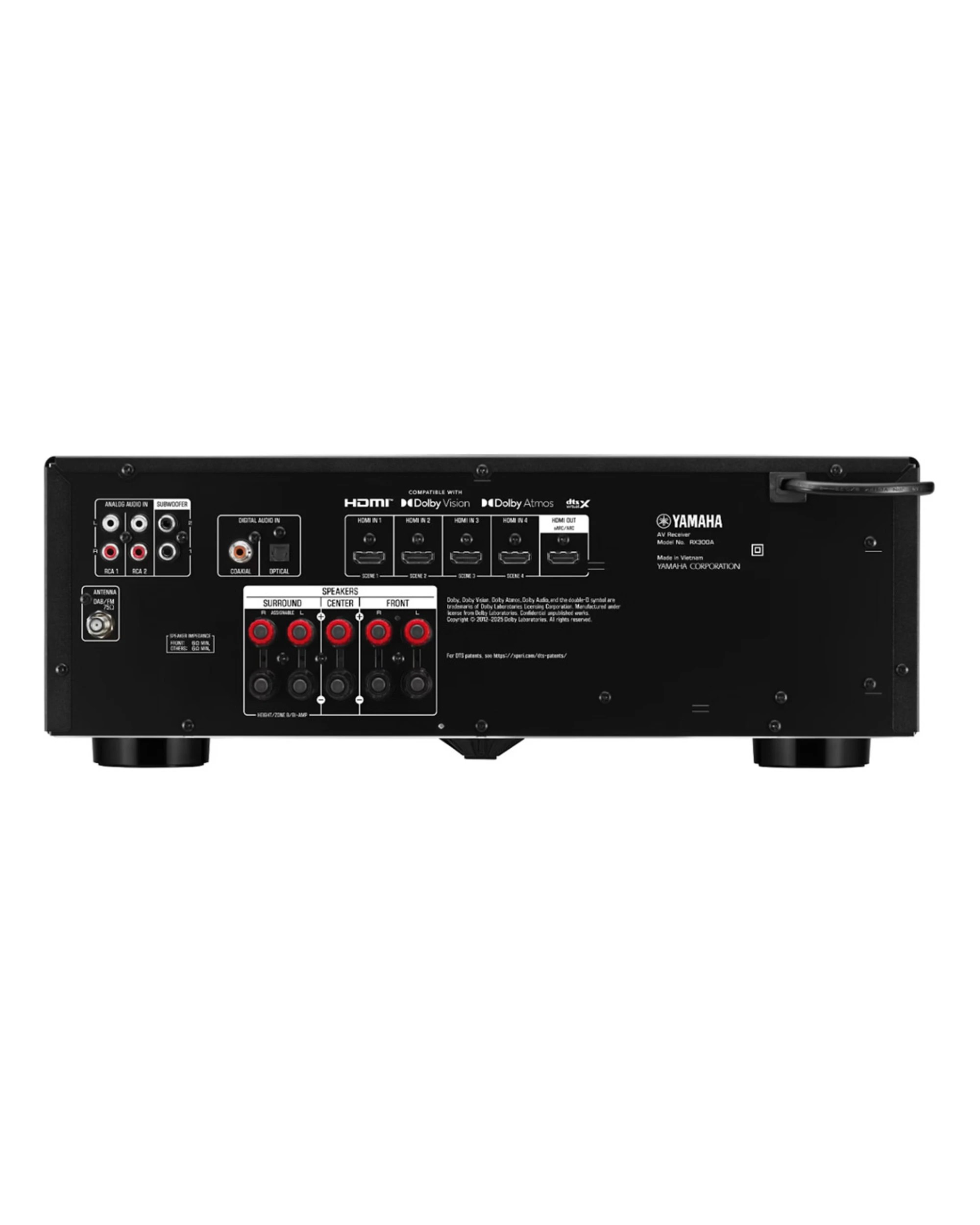4 Yamaha RX300A 5.2-Channel Home Theater AV Receiver, 4 of 4
