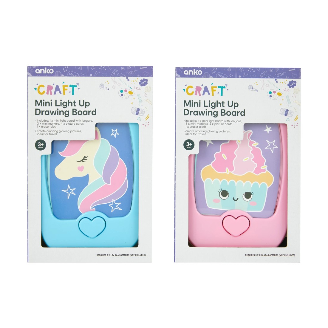 2 Mini Light Up Drawing Board - Assorted, 2 of 7