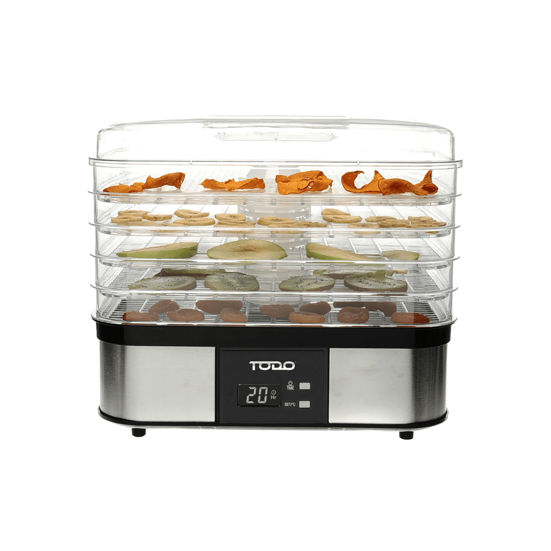 4 TODO 250W Stainless Steel Food Dehydrator Preserve Yogurt Fruit Dryer Jerky Maker, 4 of 7