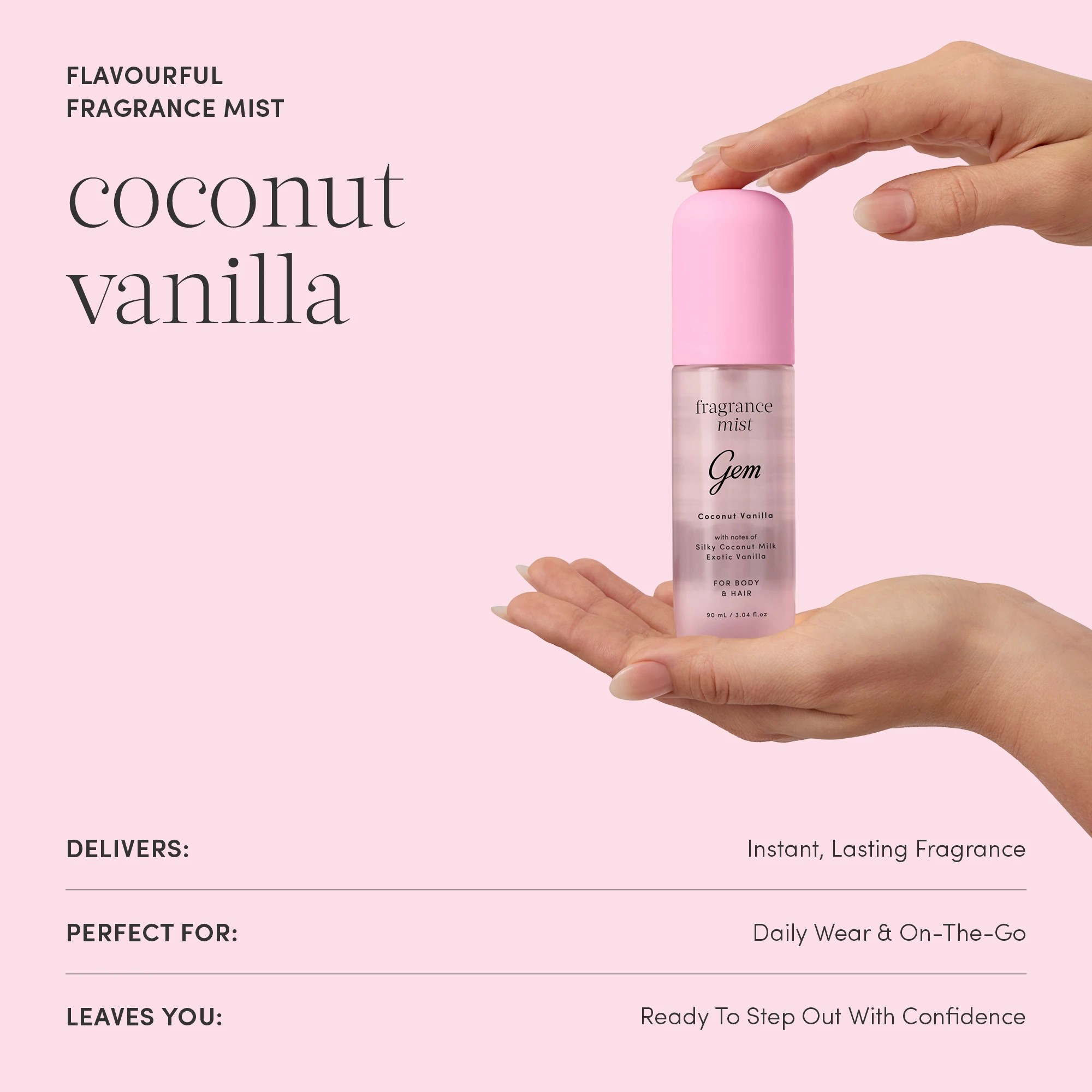 4 Gem Fragrance Mist 90ml - Coconut and Vanilla, 4 of 6