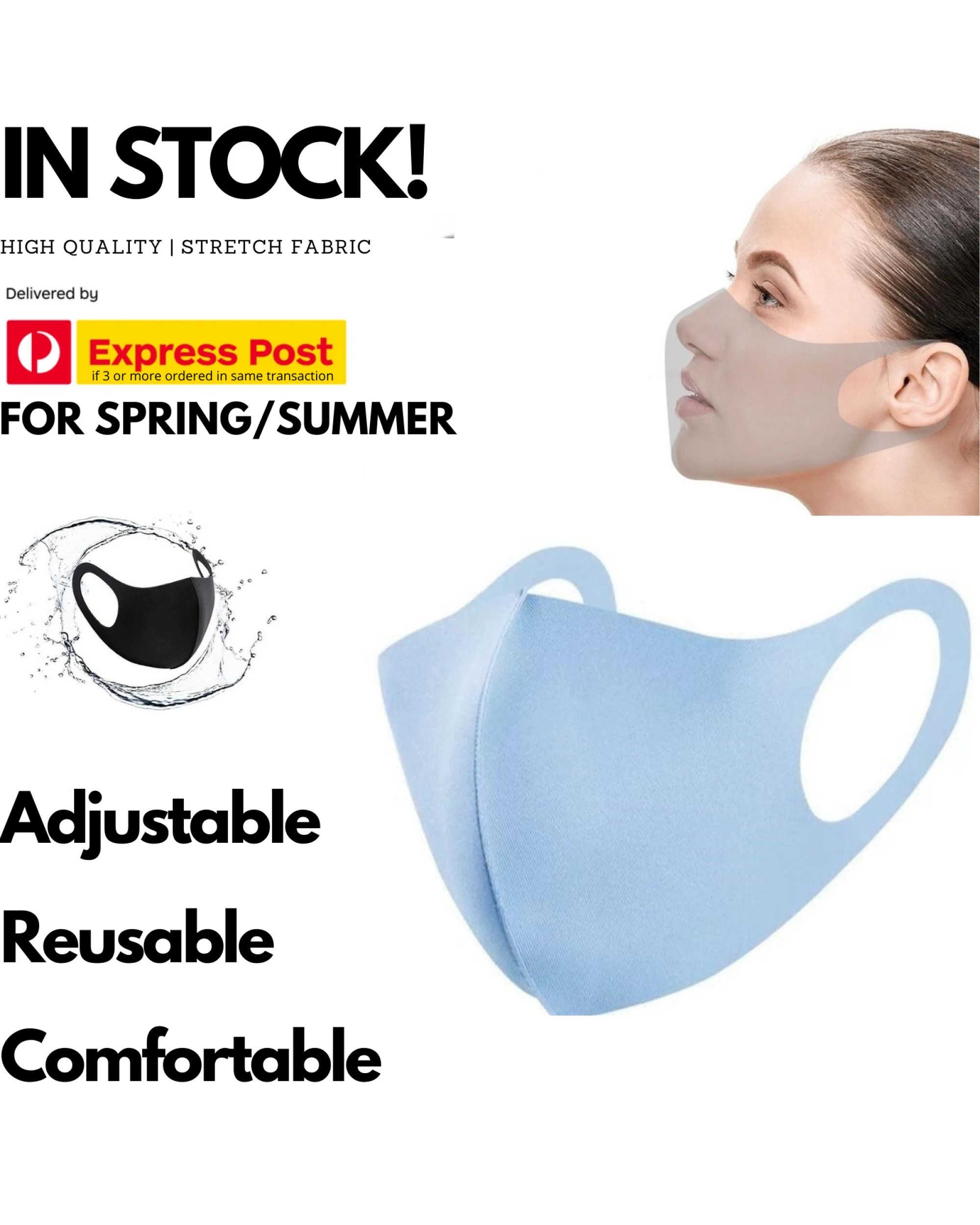 9 BR Costumes Summer Reusable Breathable Face Mask Mouth Mask Anti Dust Haze, 9 of 9
