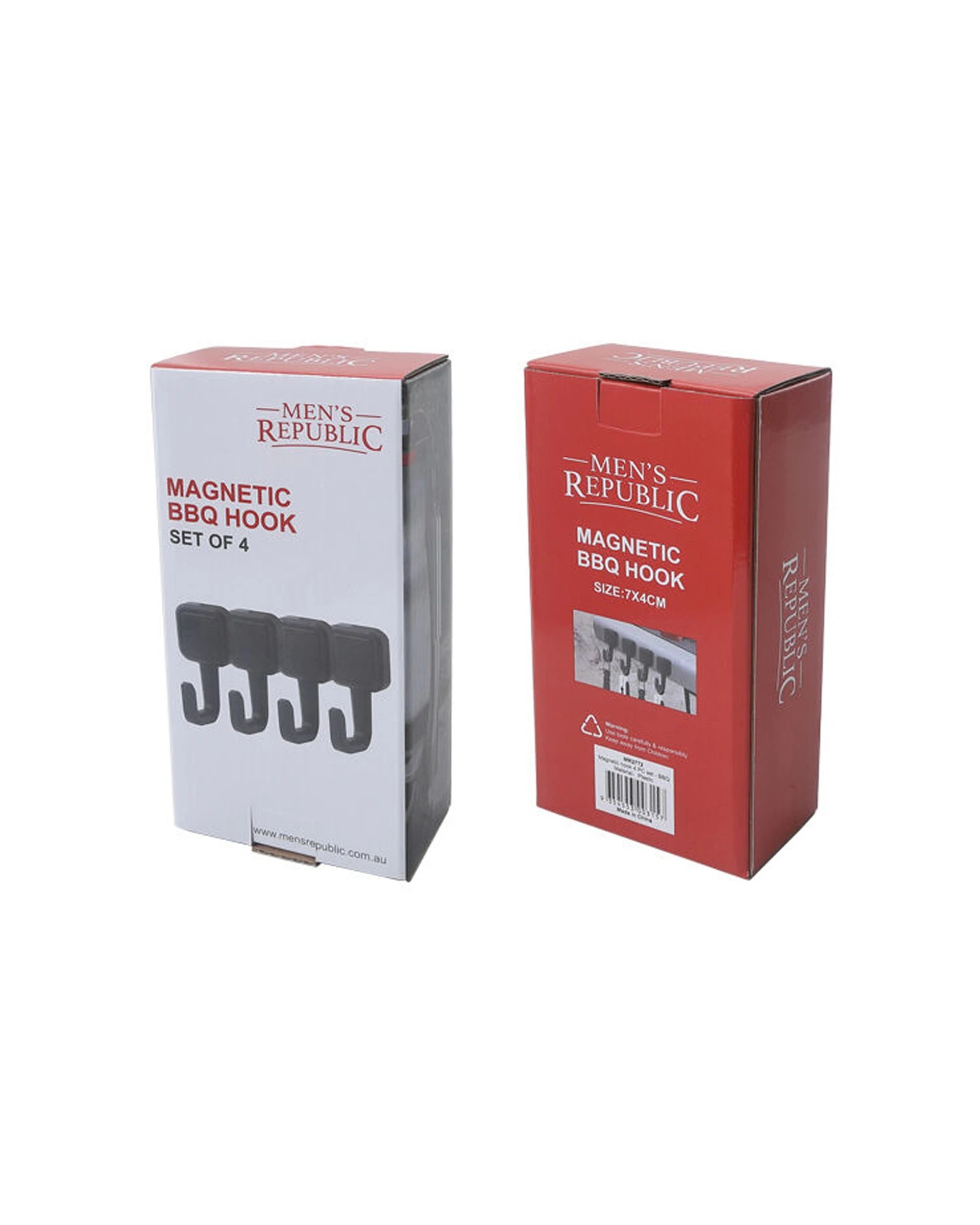 5 Mens Republic 4Pc Magnetic Bbq Hooks Utensil Organisation Set Space Saving Portable Design - Black, 5 of 7