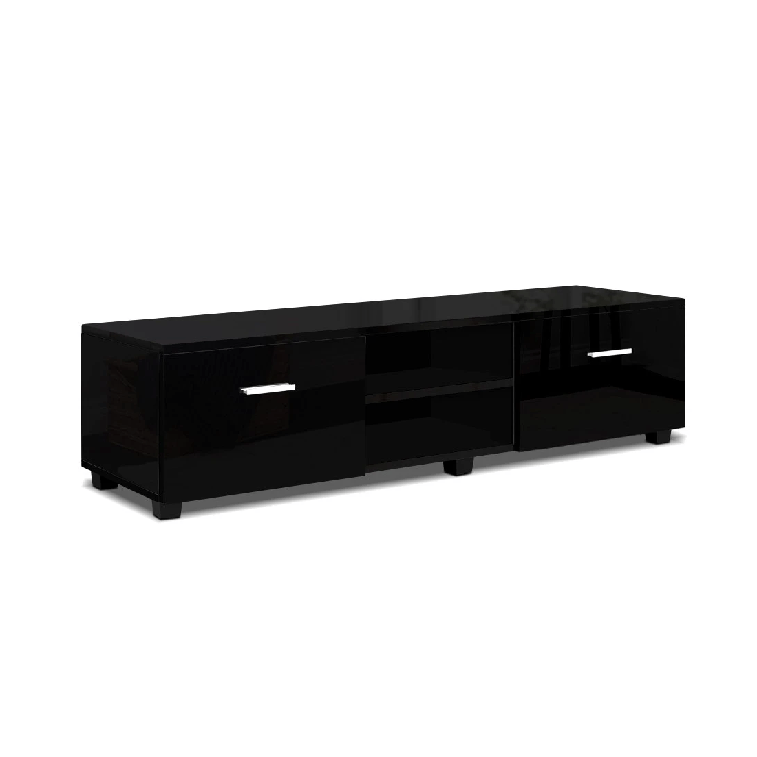 1 Artiss Entertainment Unit TV Cabinet 140cm Jim - Black, 1 of 9