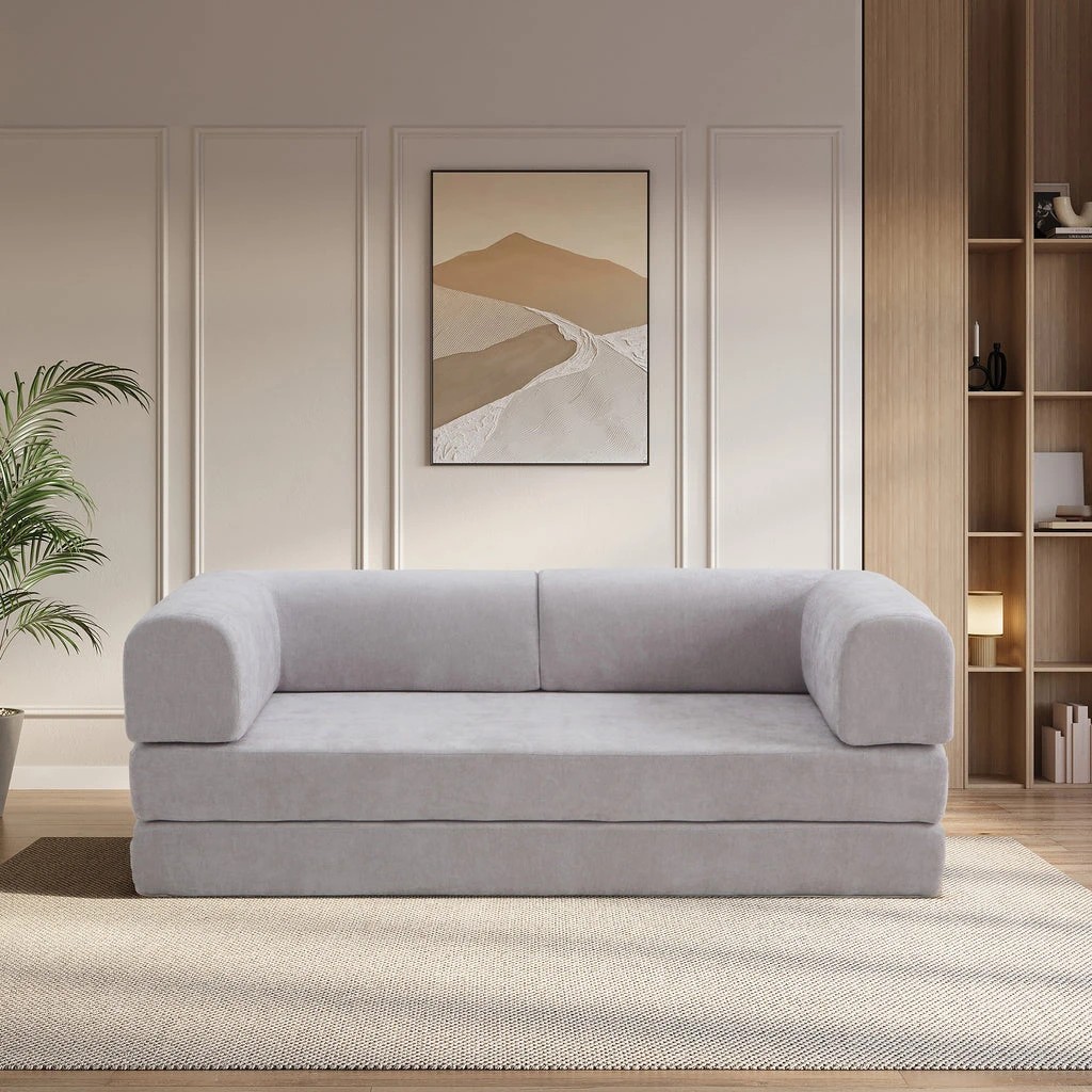 6 Zzz Atelier Luna Modular Convertible Sofa Bed - Grey, 6 of 9