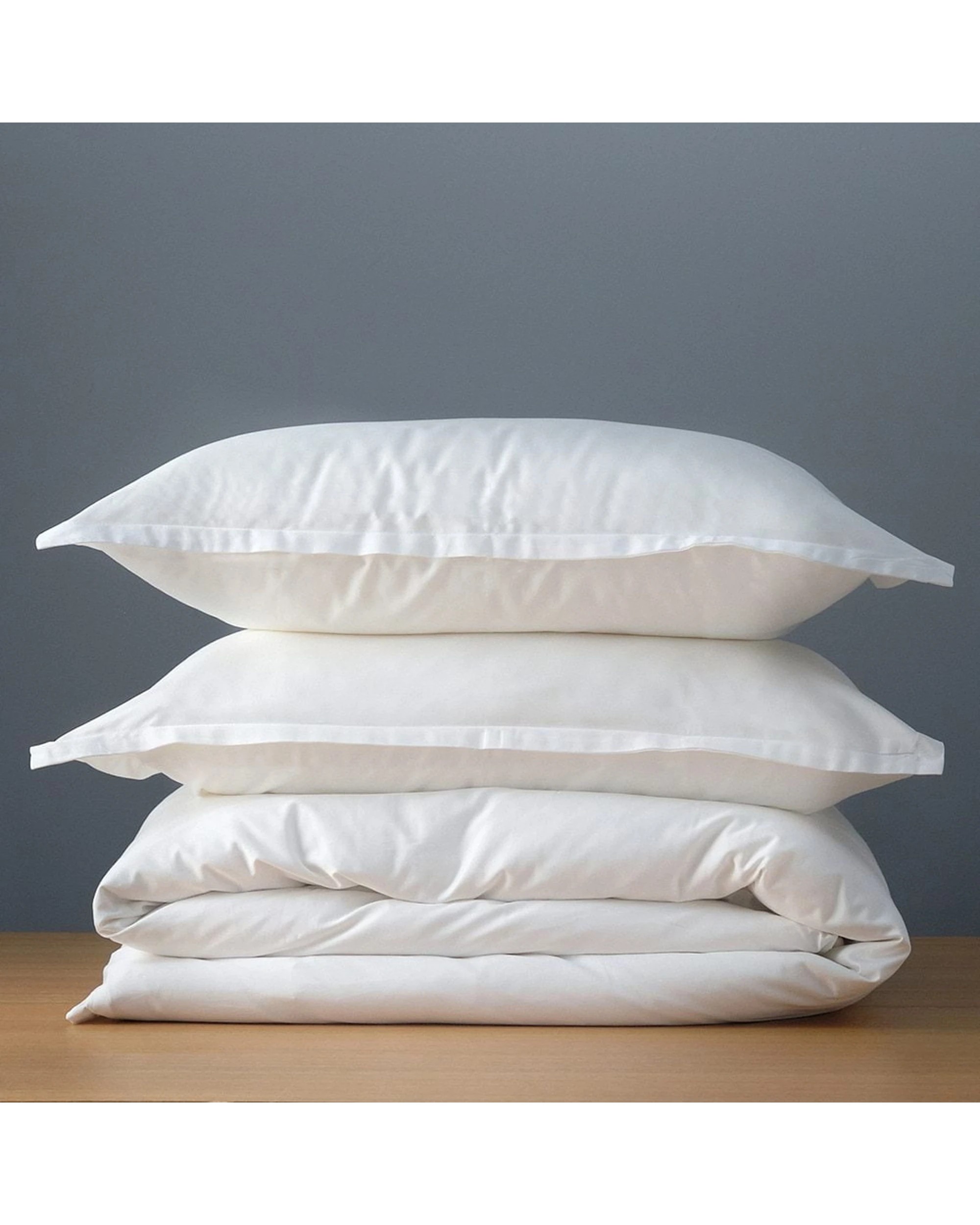 3 Canningvale Alessia Quilt Cover Set Bamboo Cotton Silky Soft Sateen - Queen Bed - White, 3 of 4