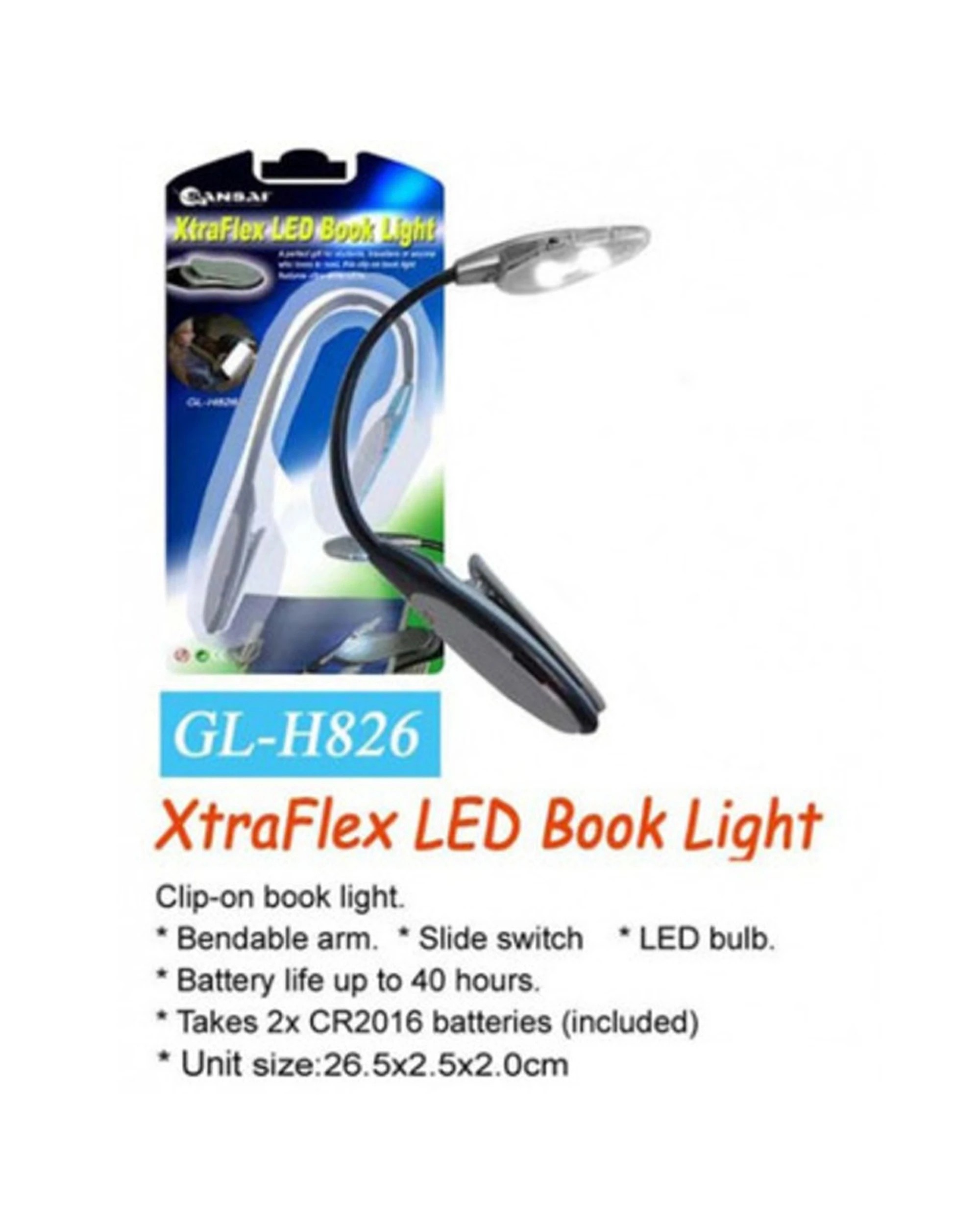 2 Sansai Portable Travel Flexible Neck LED Clamp Clip On Reading Book Light Lamp - Black, 2 of 2