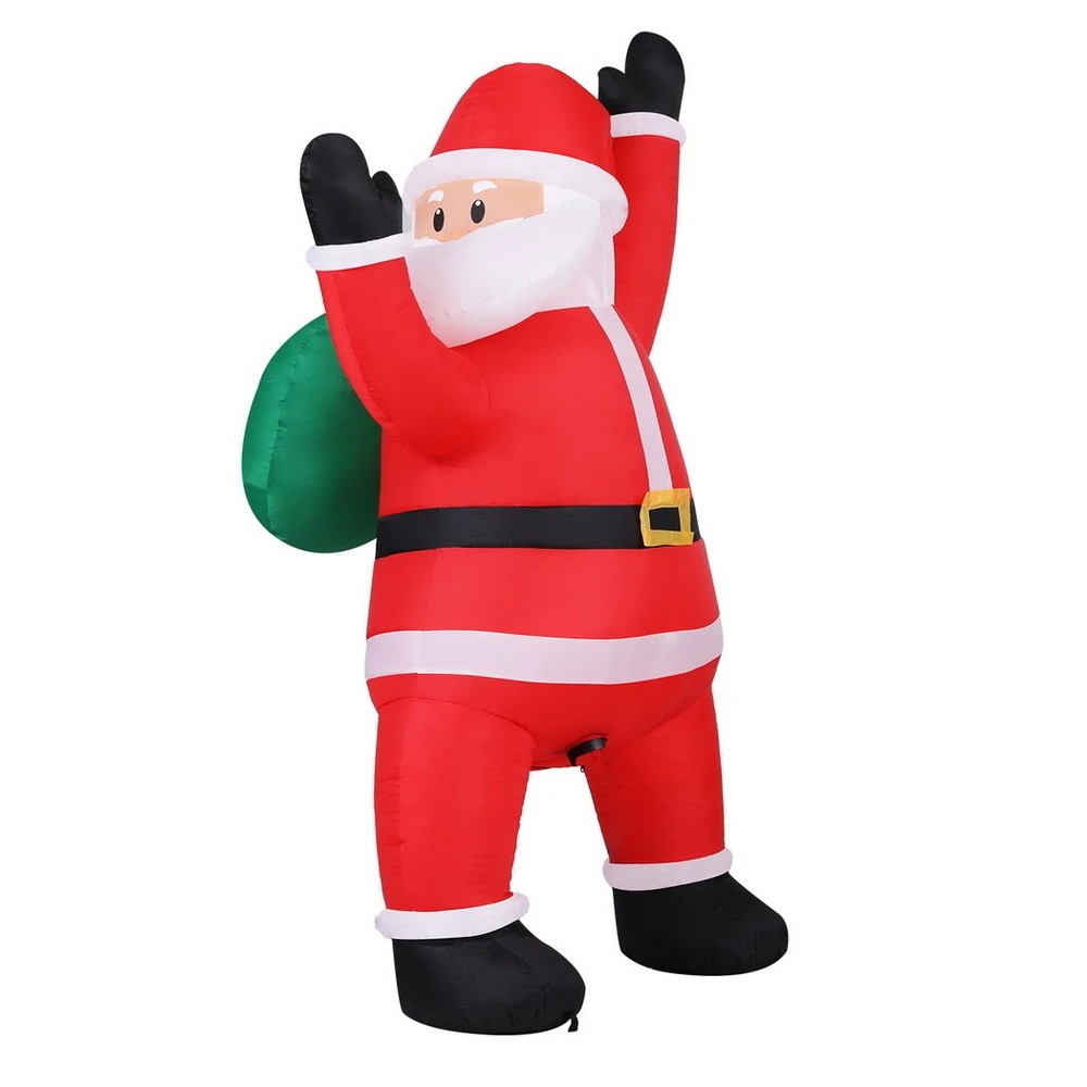 1 Jingle Jollys Christmas Inflatable Santa Climbing LED Illuminated Decorations 1.9M - Multi, 1 of 7