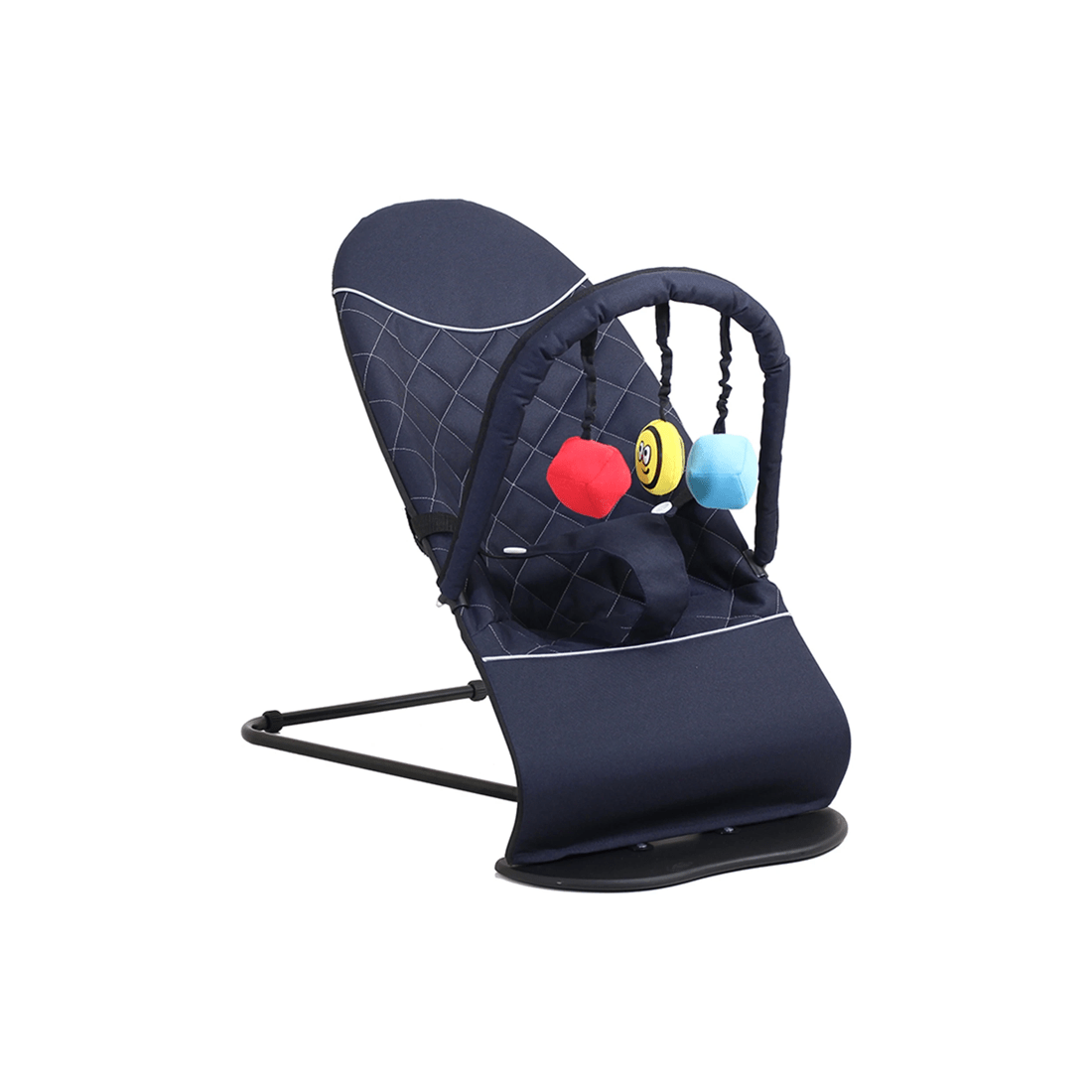1 Vee Bee Baby Minder Bouncer With Toy Bar Navy Infant Seat Rocking Chair 0m+
 - Blue, 1 of 2