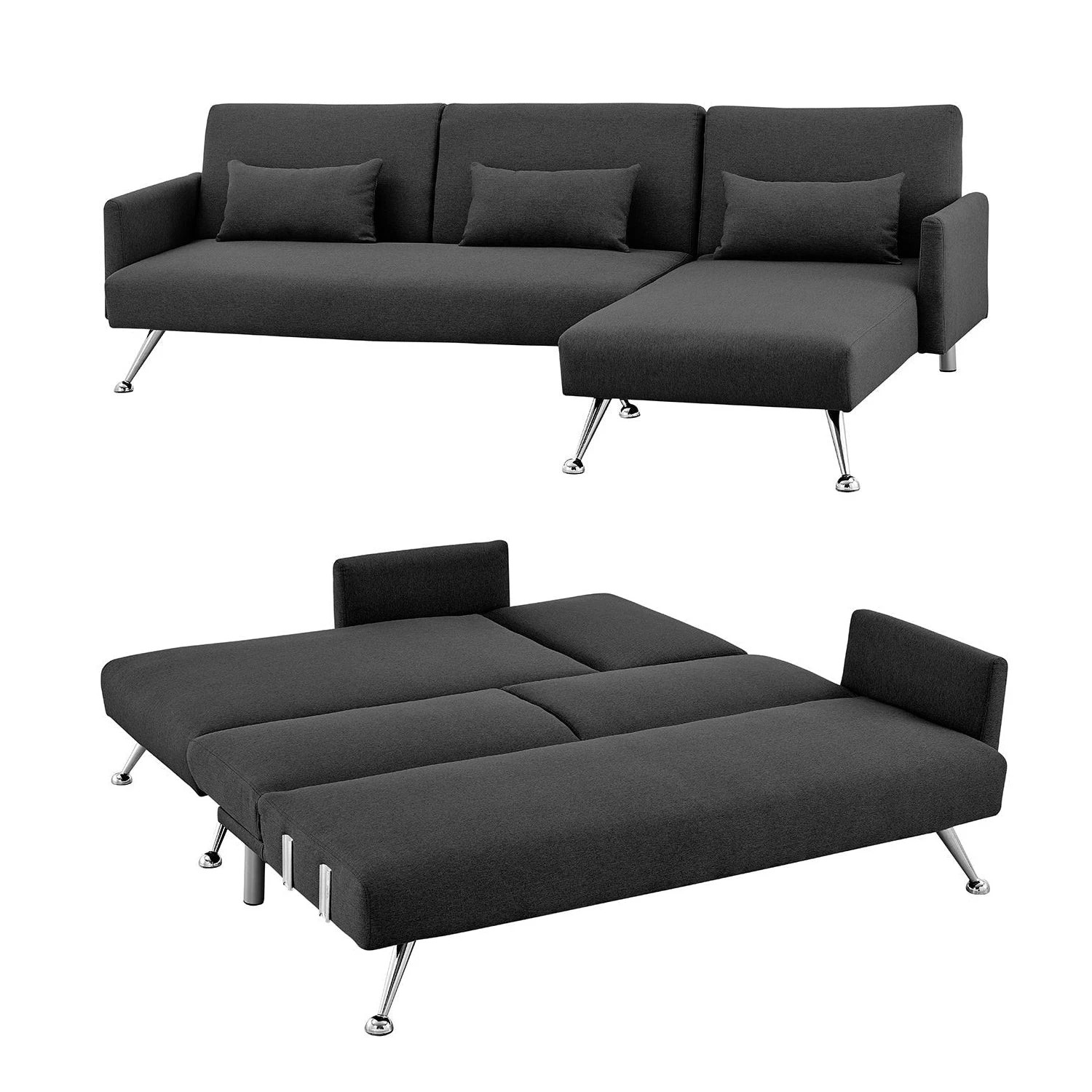 4 Foret 3 Seater Sofa Bed Modular Corner Lounge Couch, 4 of 7