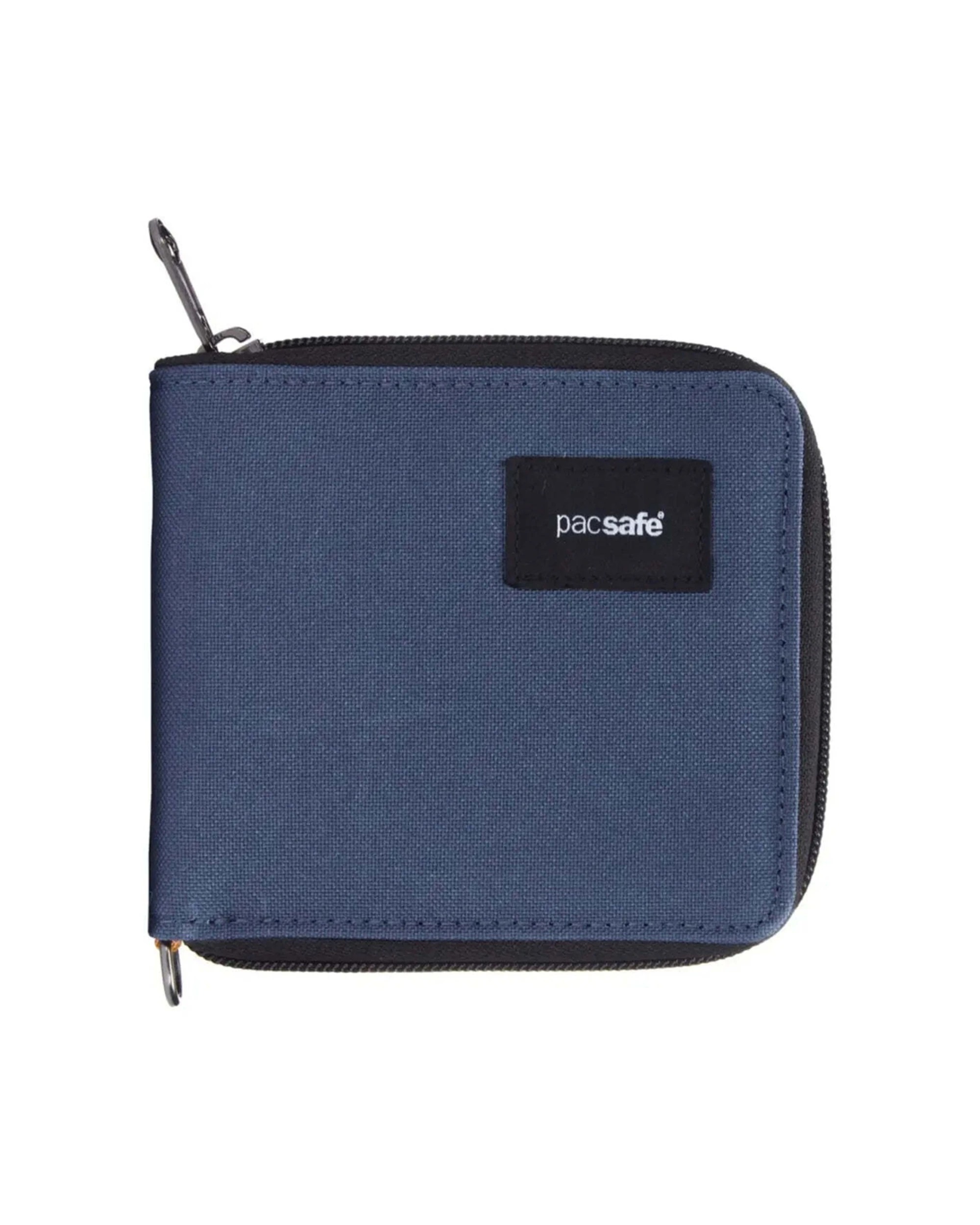 1 Pacsafe RFIDsafe Zip Around Wallet RFID Blocking Easy Card Access Hidden Pocket Coastal - Blue, 1 of 2