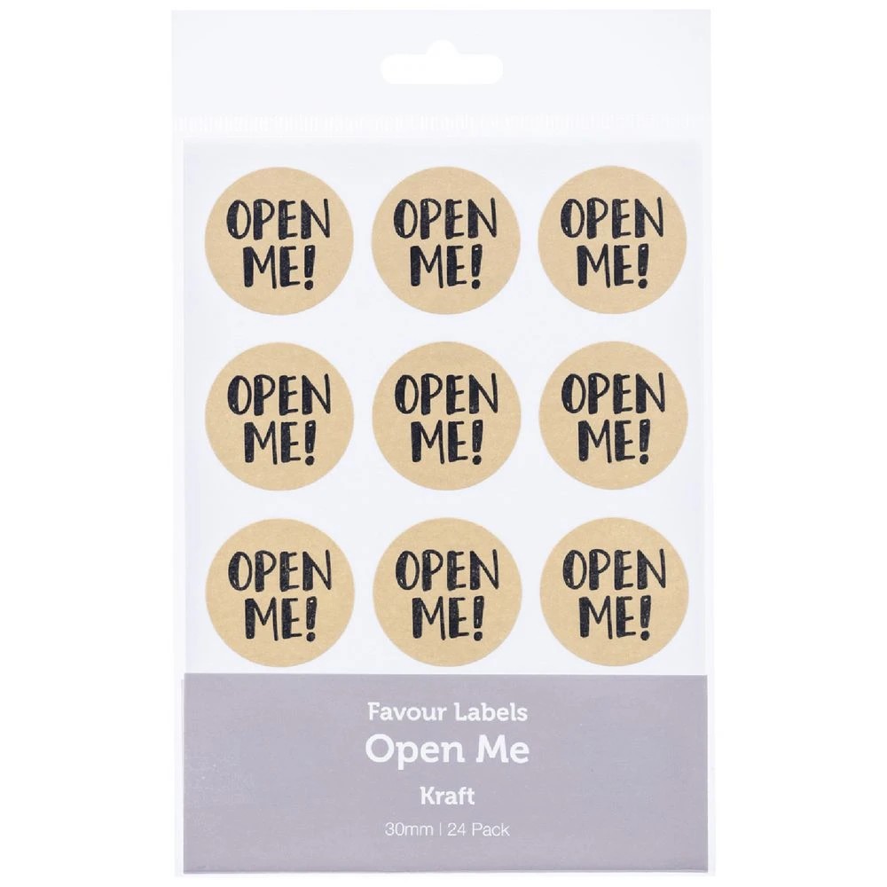 1 Open Me Stickers Kraft 24 Pack, 1 of 2