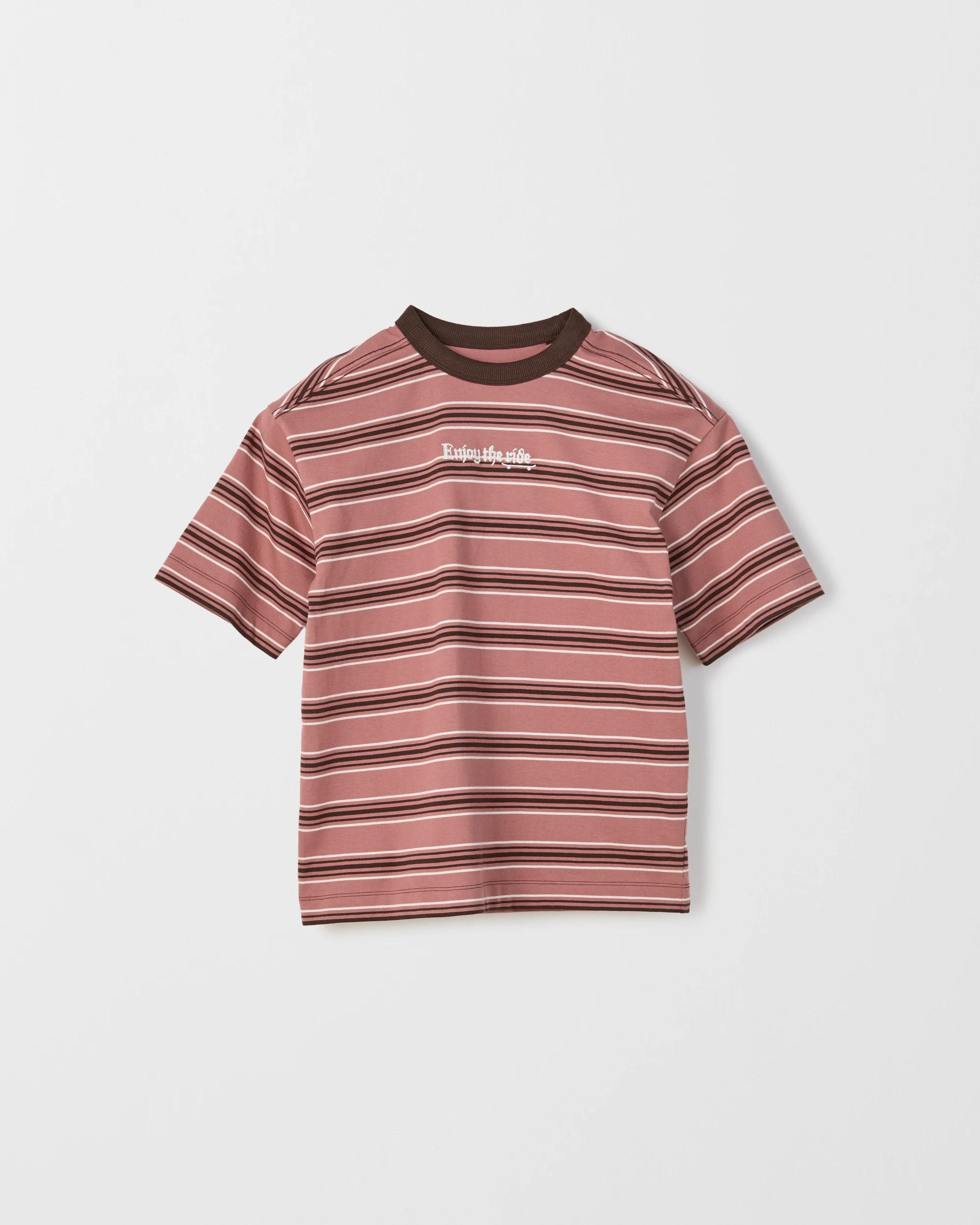 6 Target Kids Australian Cotton Stripe T-Shirt BURLWOOD, 6 of 7