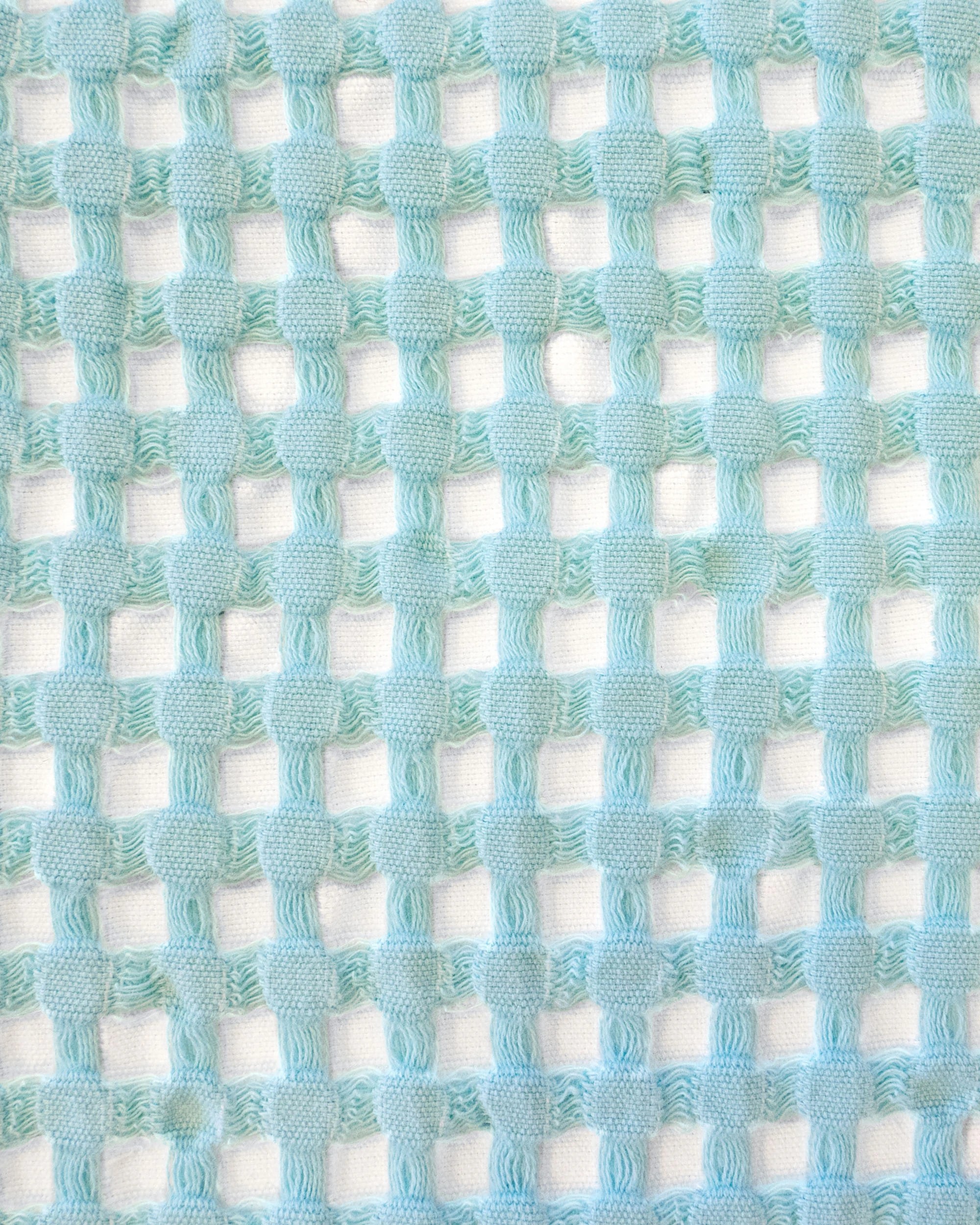 4 Bambury Dora Cotton Waffle Textured Throw Aqua - Blue, 4 of 4