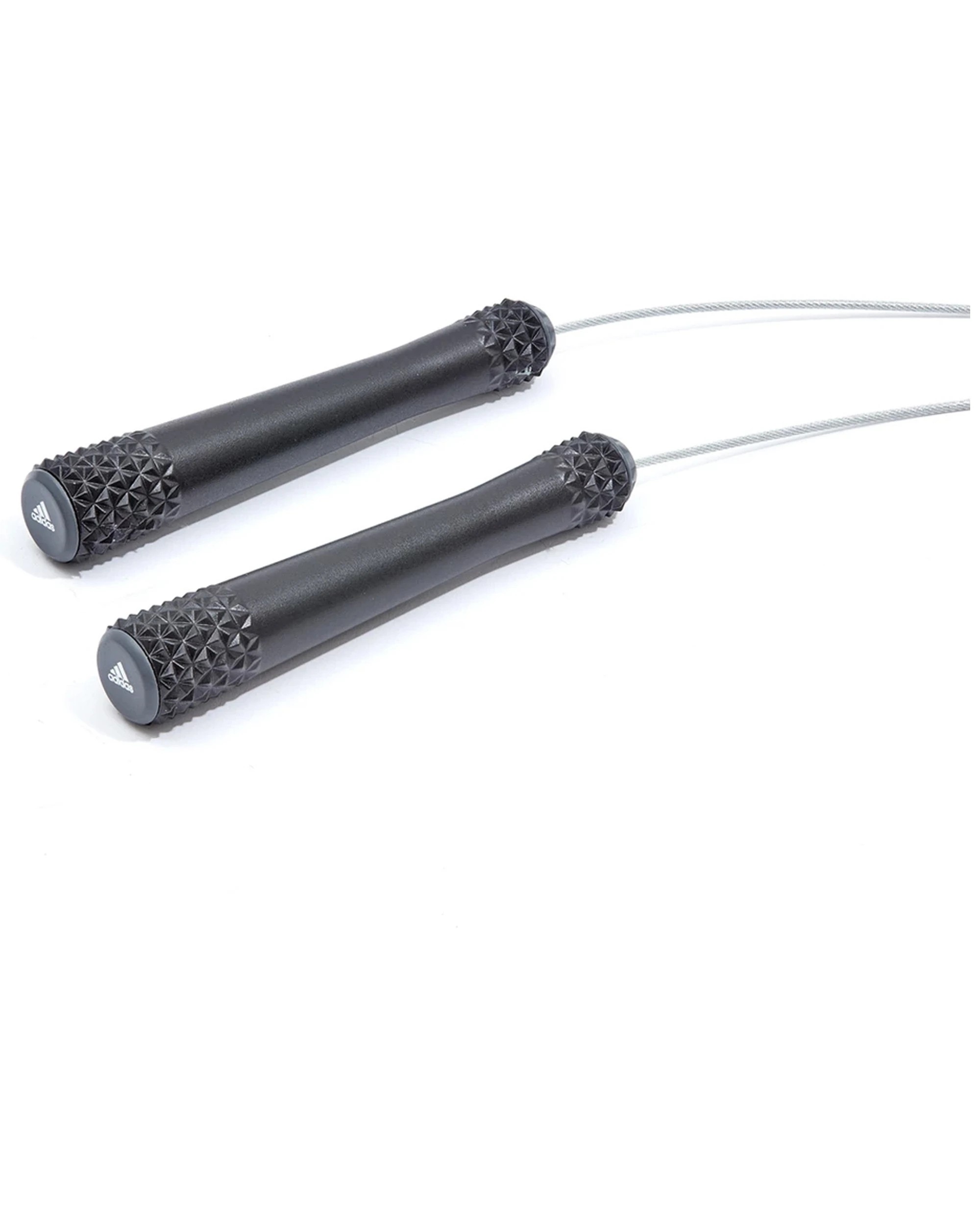 2 Adidas Skipping Rope Adjustable 300 cm Steel Wire Ergonomic Grip Carry Bag - Black, 2 of 7