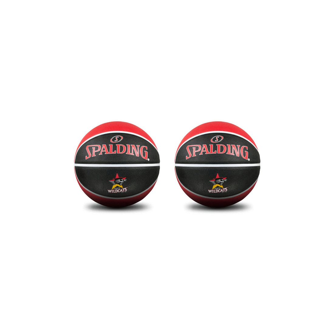 1 Spalding NBL Team Outdoor Rubber Basketball 2 Pack Perth Wildcats Size 5 - Multi, 1 of 2
