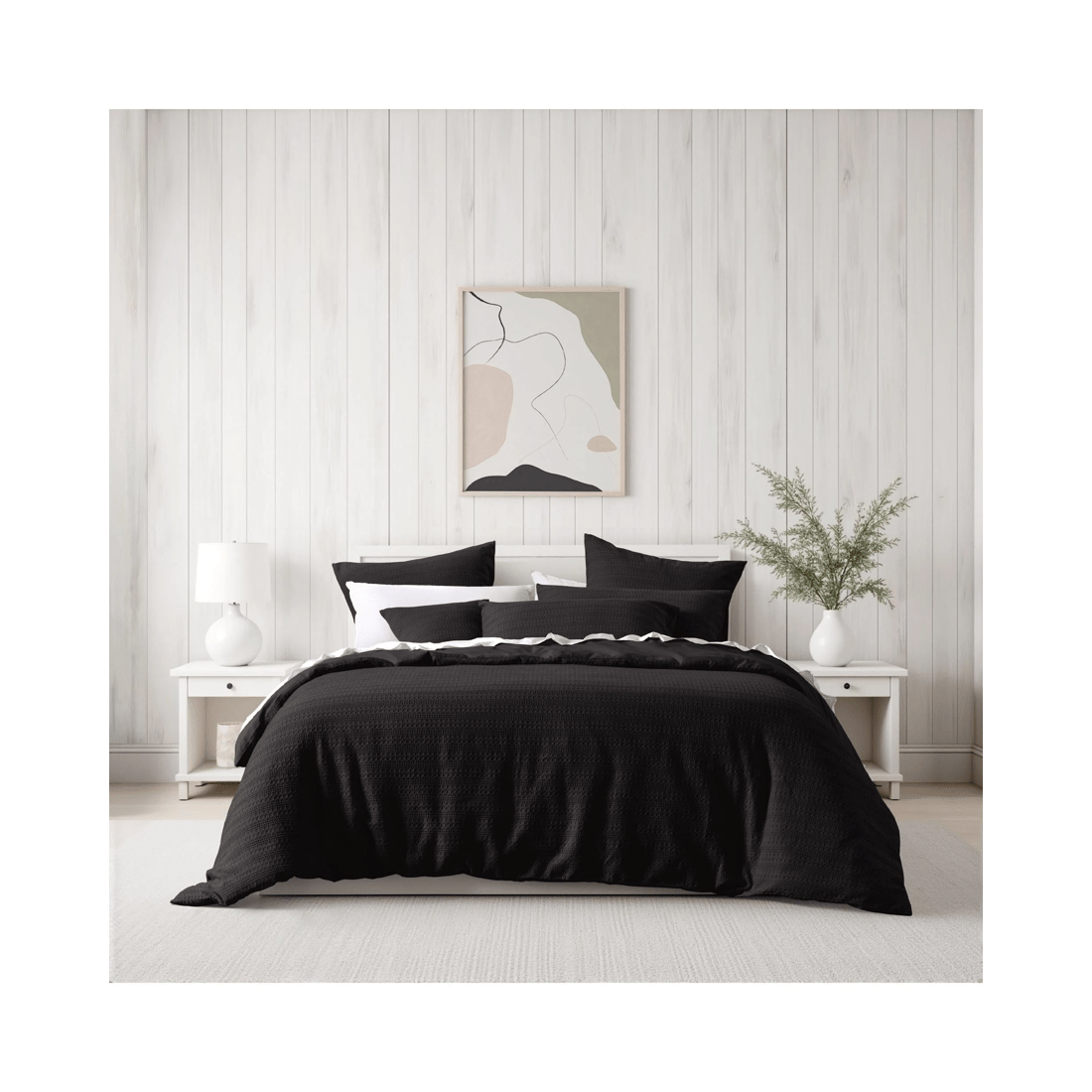 2 Bianca Bedding Kahlani Waffle Jacquard Quilt Cover Set - Chocolate King - Brown, 2 of 5