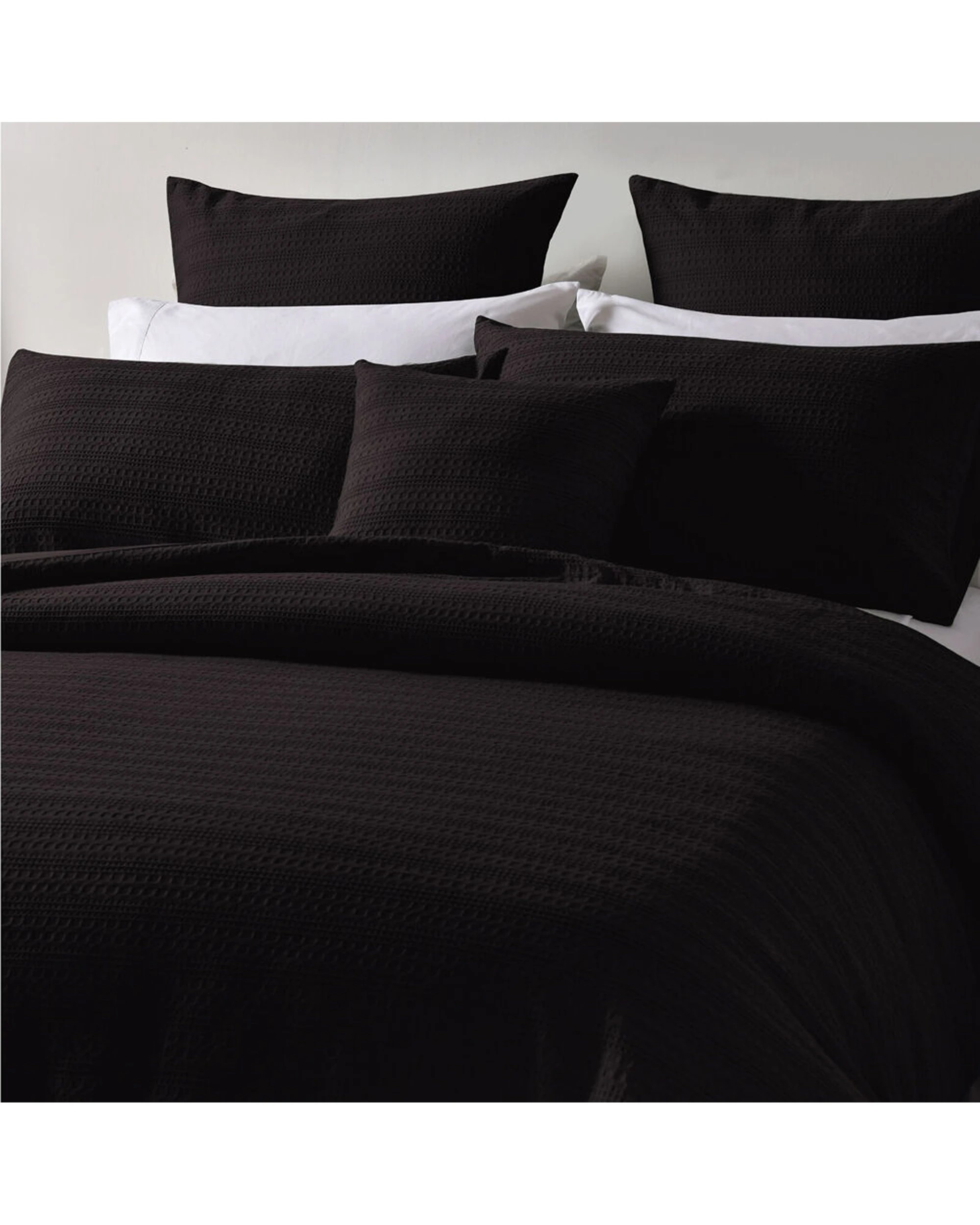 2 Bianca Kahlani King Chocolate Polyester Quilt Cover & Pillowcase Set - Black, 2 of 4