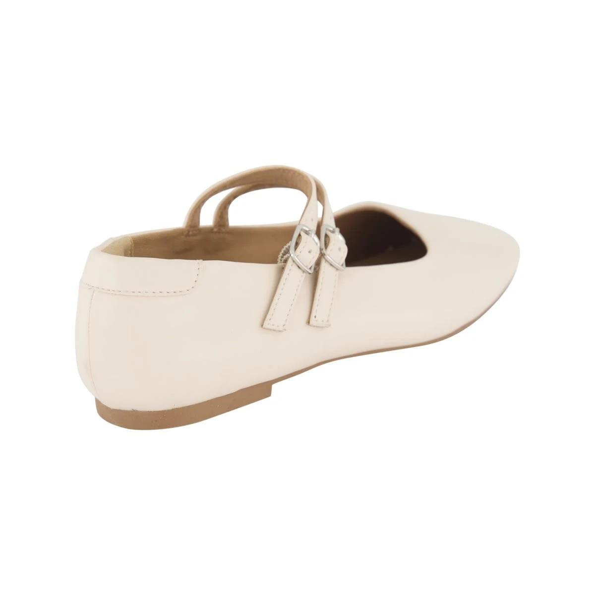4 2 Strap Ballet Flats Ivory, 4 of 5