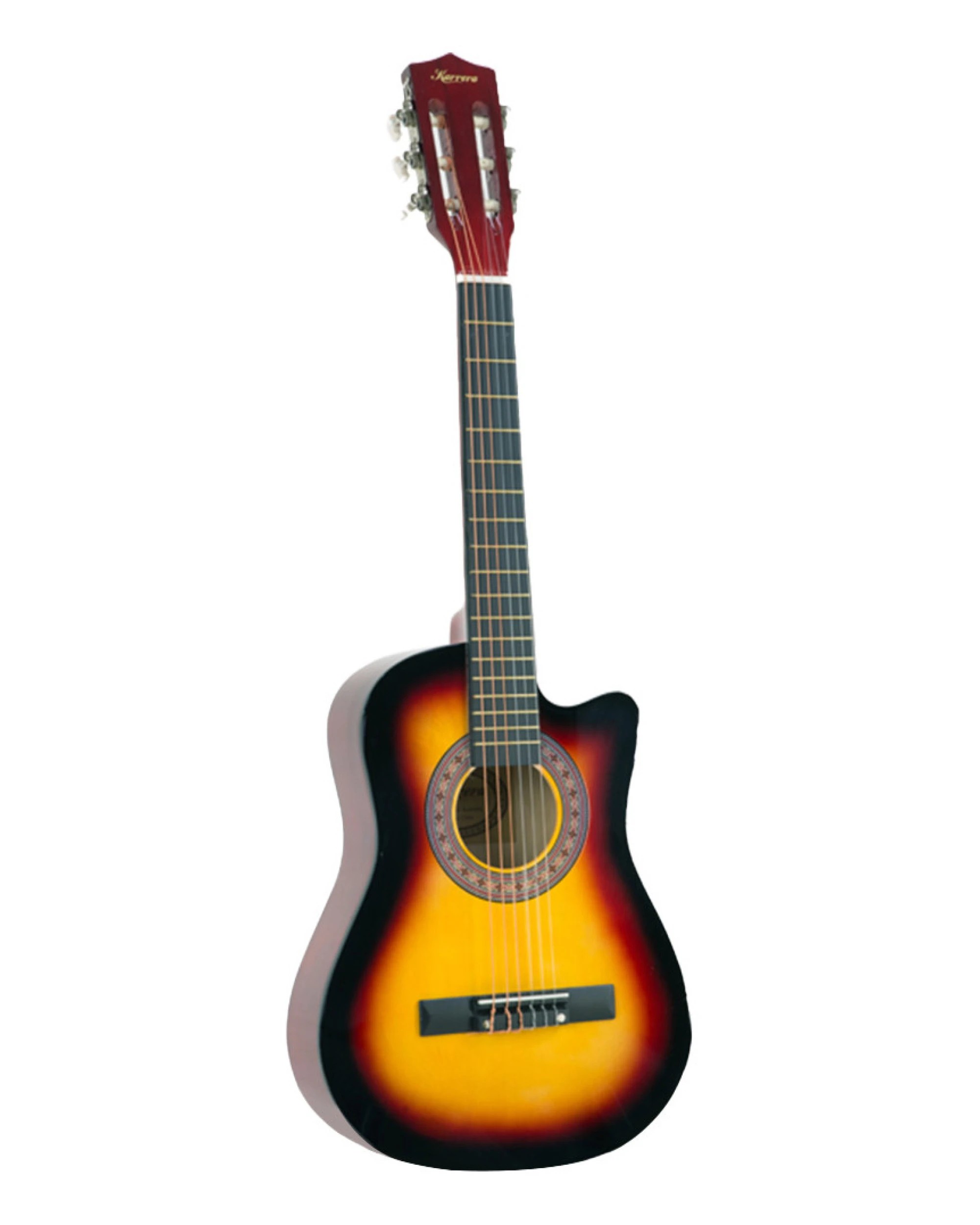 1 Karrera Childrens Acoustic Cutaway Wooden Strings Guitar Ideal Kids Gift Half Size Musical Instrument, 1 of 5