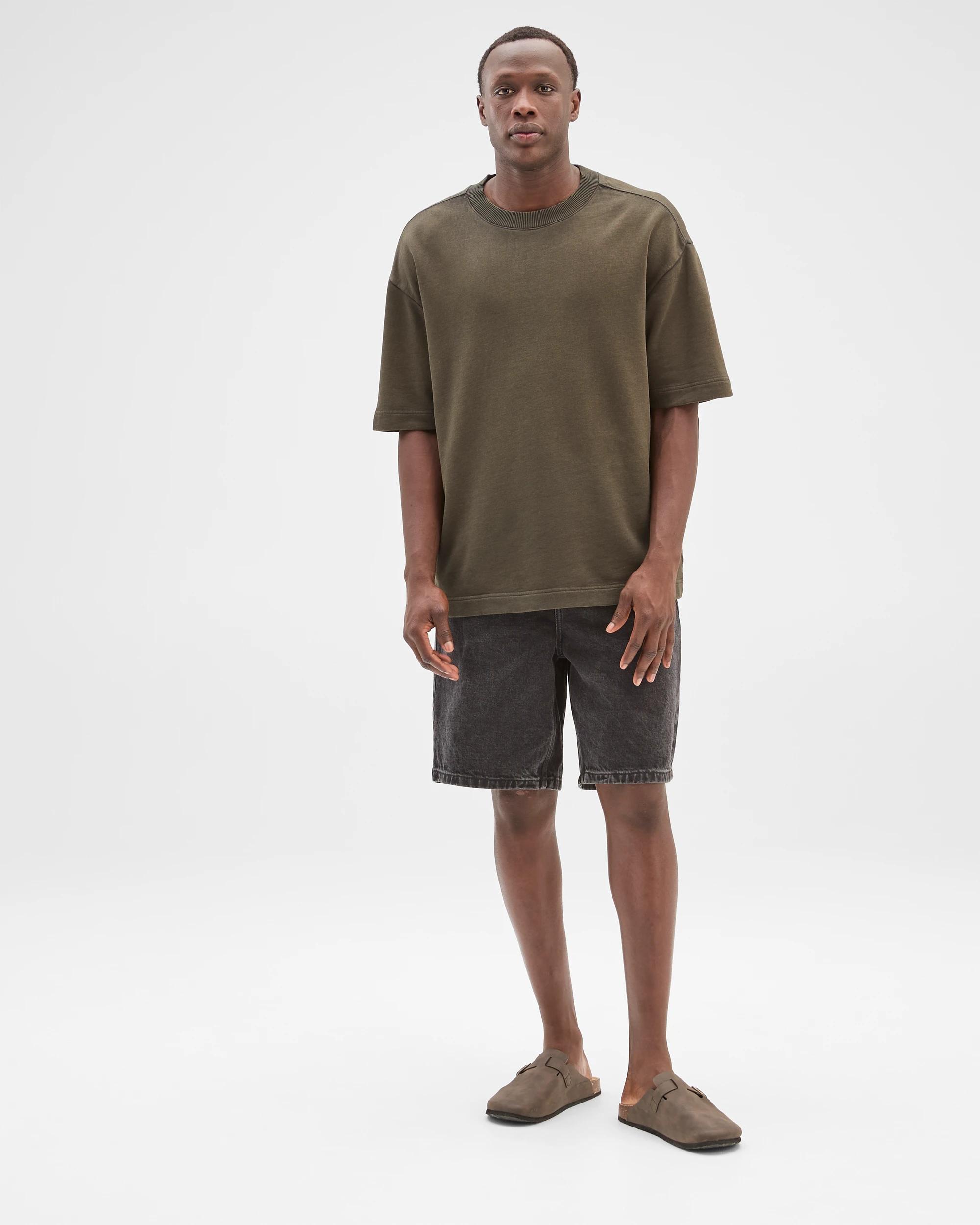 1 Commons Australian Cotton Fleece T-Shirt OLIVE GREEN, 1 of 5