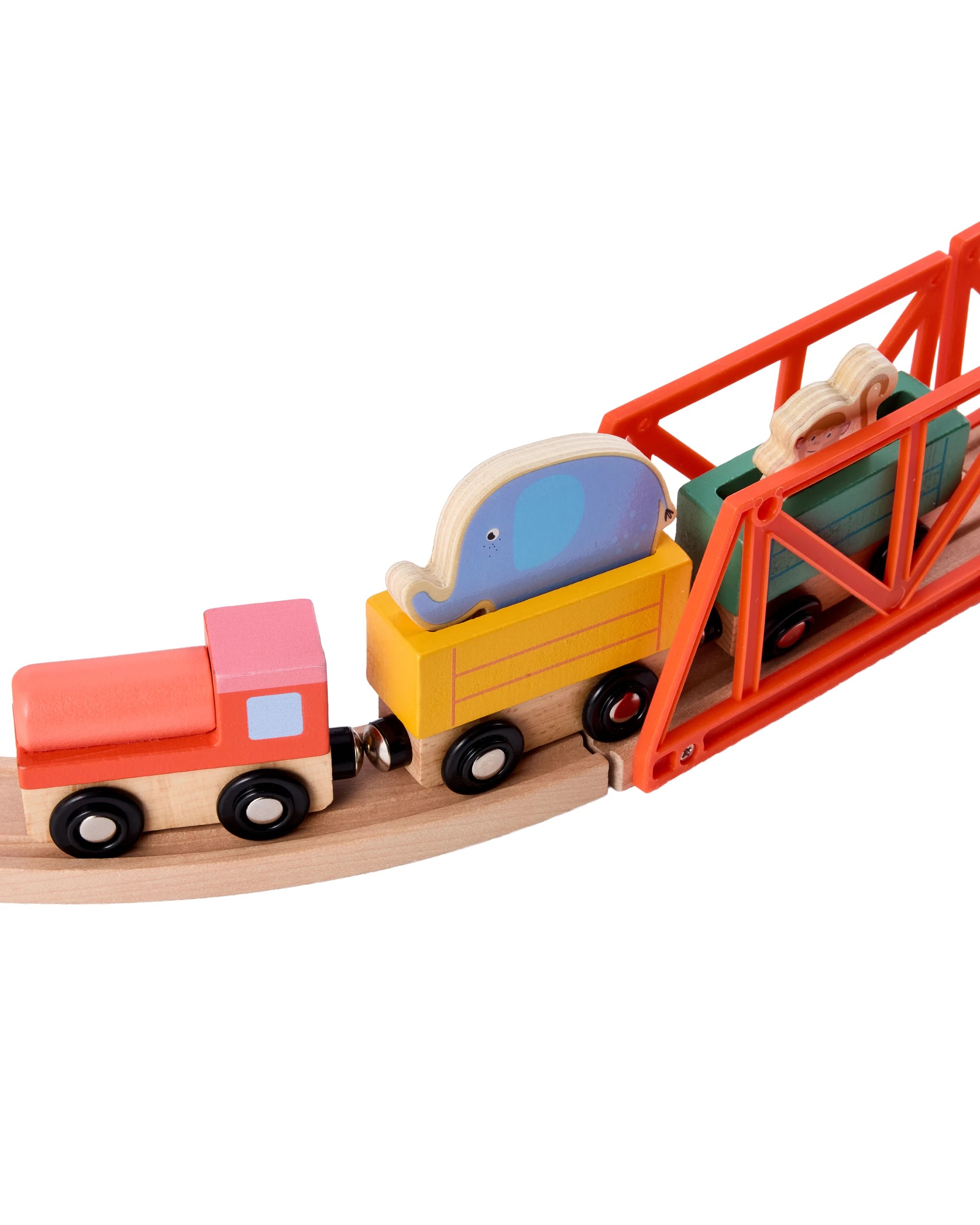 4 Wooden Zoo Train Playset, 4 of 7