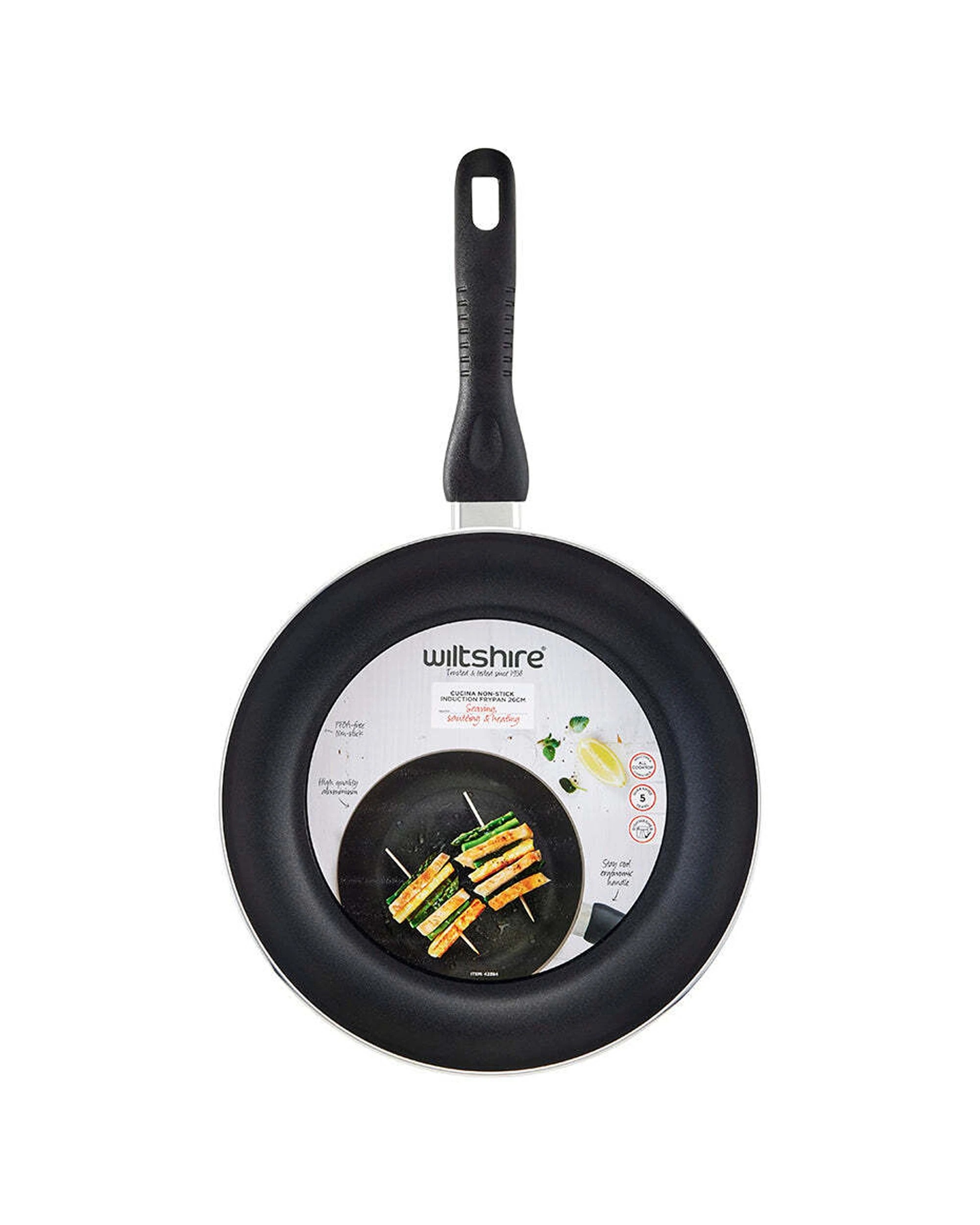 3 Wiltshire Cucina Induction Aluminium Frying Pan 26cm Non-Stick Ergonomic - Black, 3 of 3