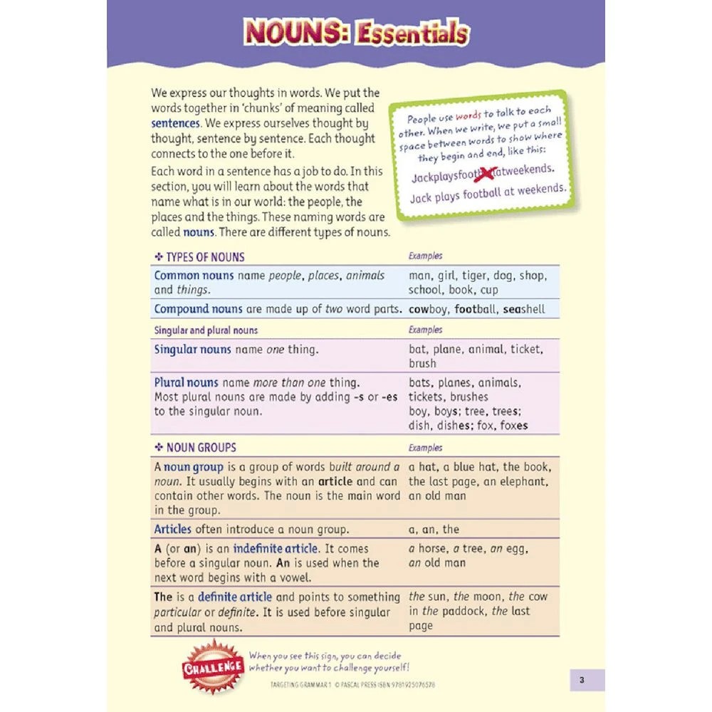 3 Targeting Grammar Activity Book 1, 3 of 5