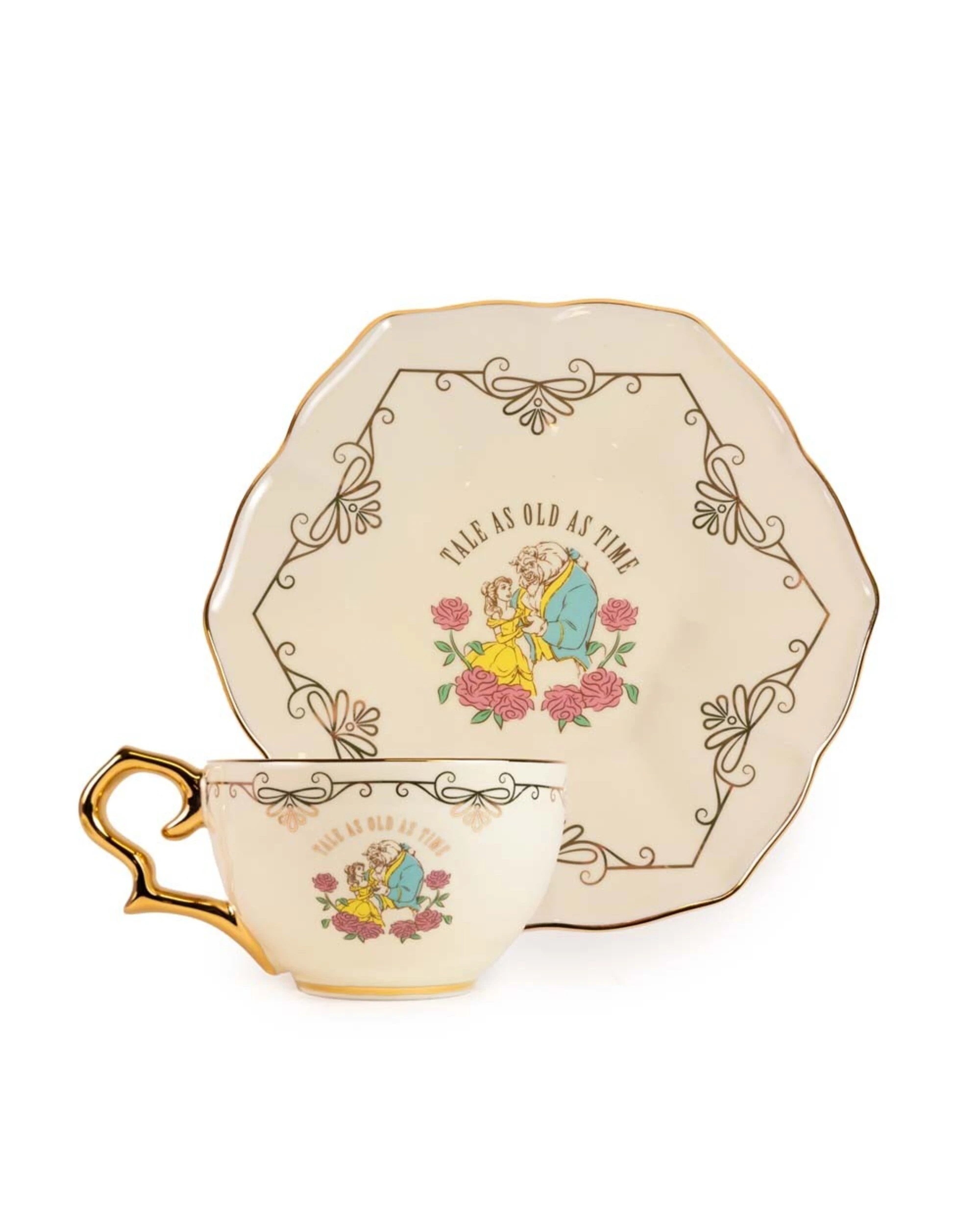 1 Disney - Beauty & The Beast - Ballroom Rose Teacup & Saucer, 1 of 4
