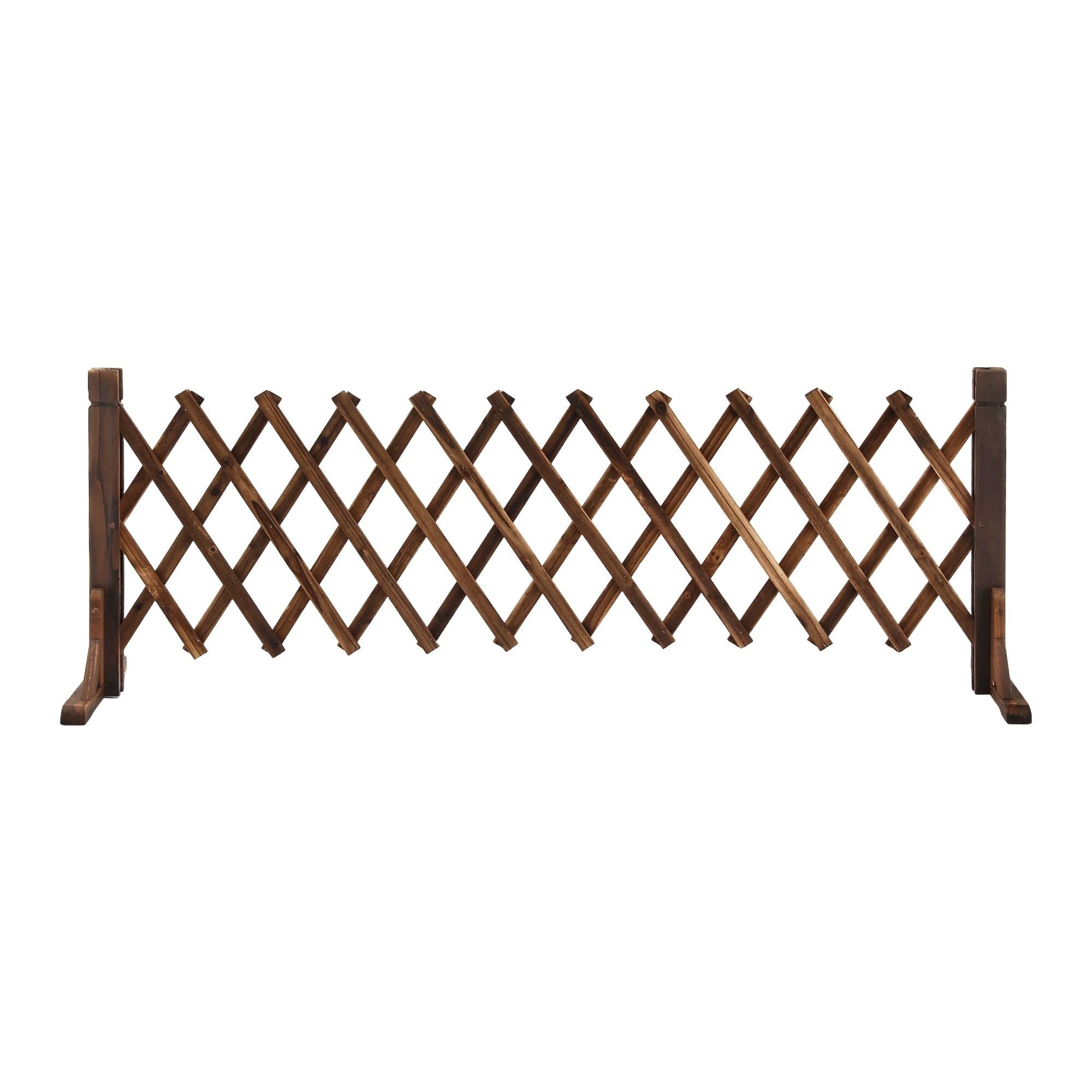 2 Gardeon Garden Fences Expandable Wooden Trellis Fence Plant Frame 160cm - Charcoal, 2 of 8