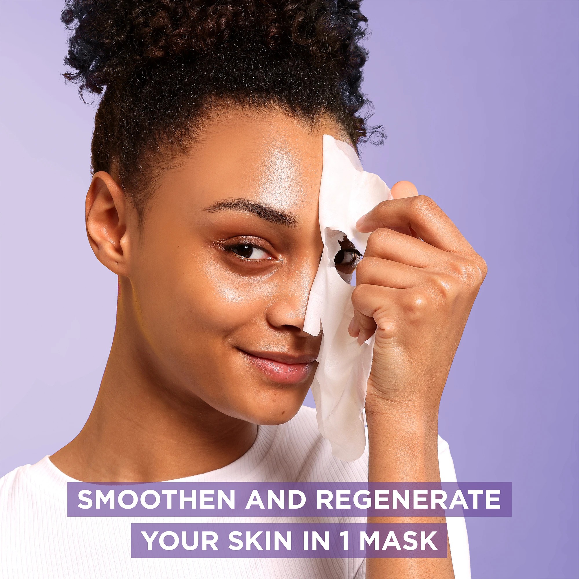 2 Garnier SkinActive Smoothing Serum Mask 28g - Glycerin, Pro-Retinol and Acai Extract, 2 of 9