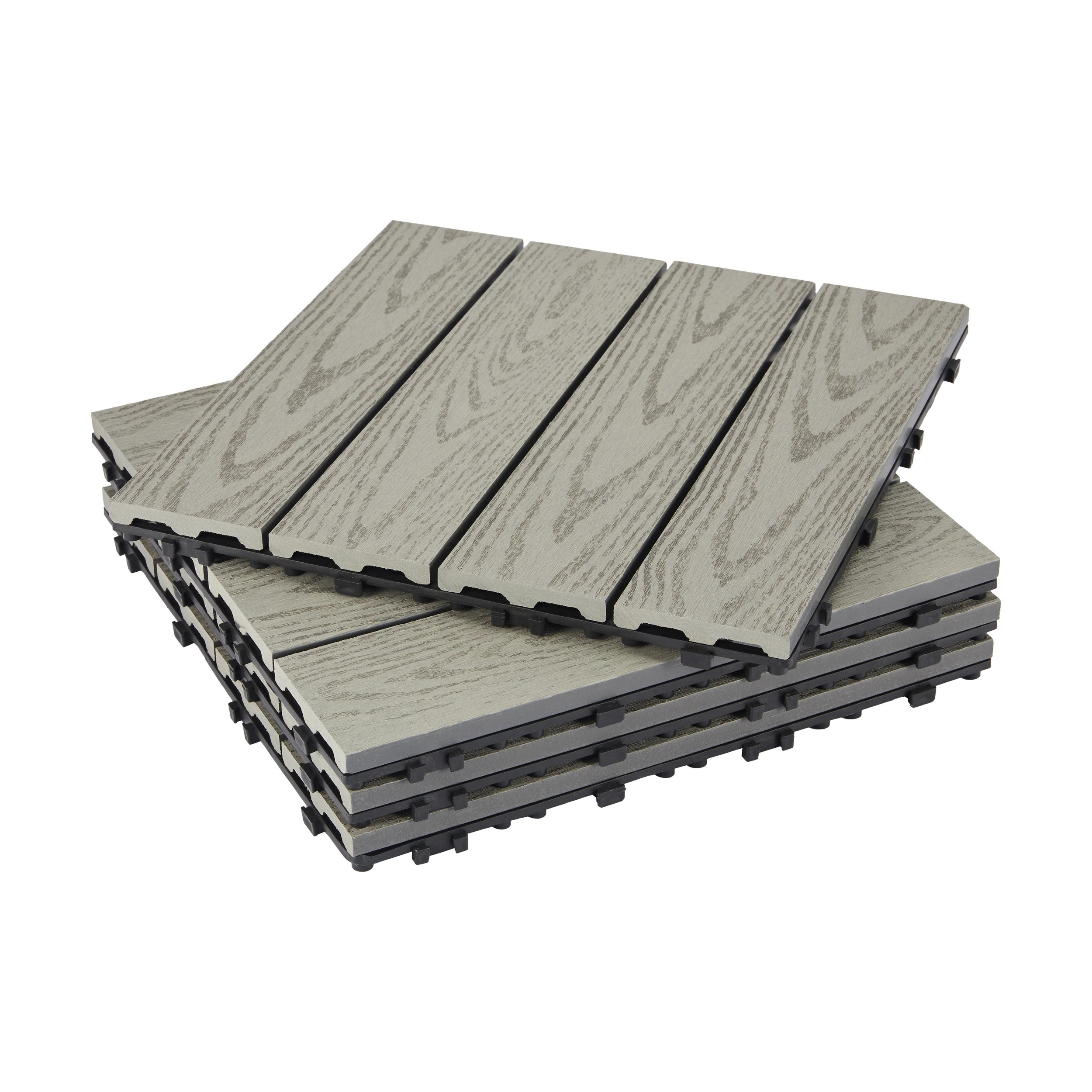 1 4 Pack Wood Look Decking Tiles, 1 of 6