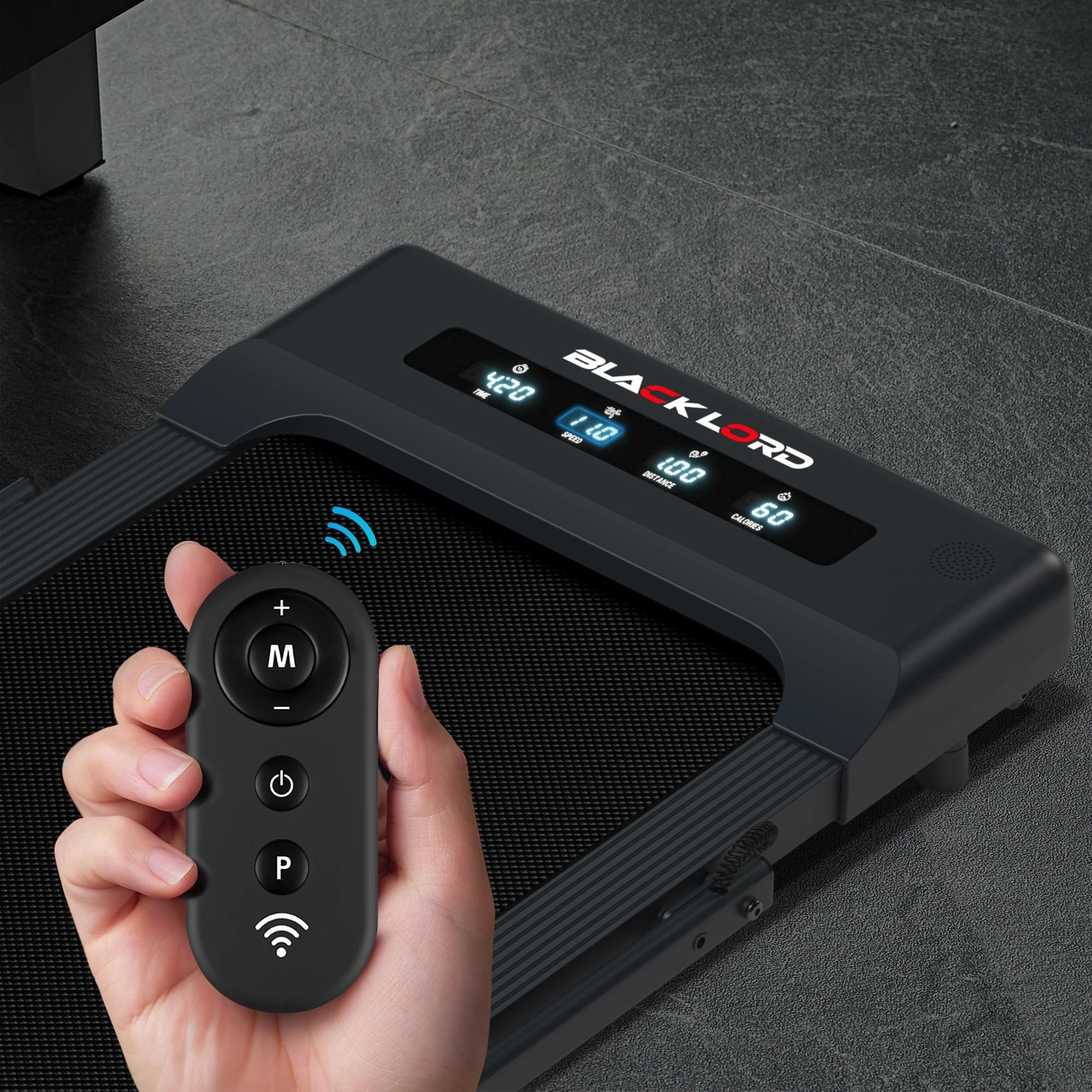 8 Black Lord Treadmill Electric Walking Pad Under Desk Foldable Gym 400mm - Grey, 8 of 10