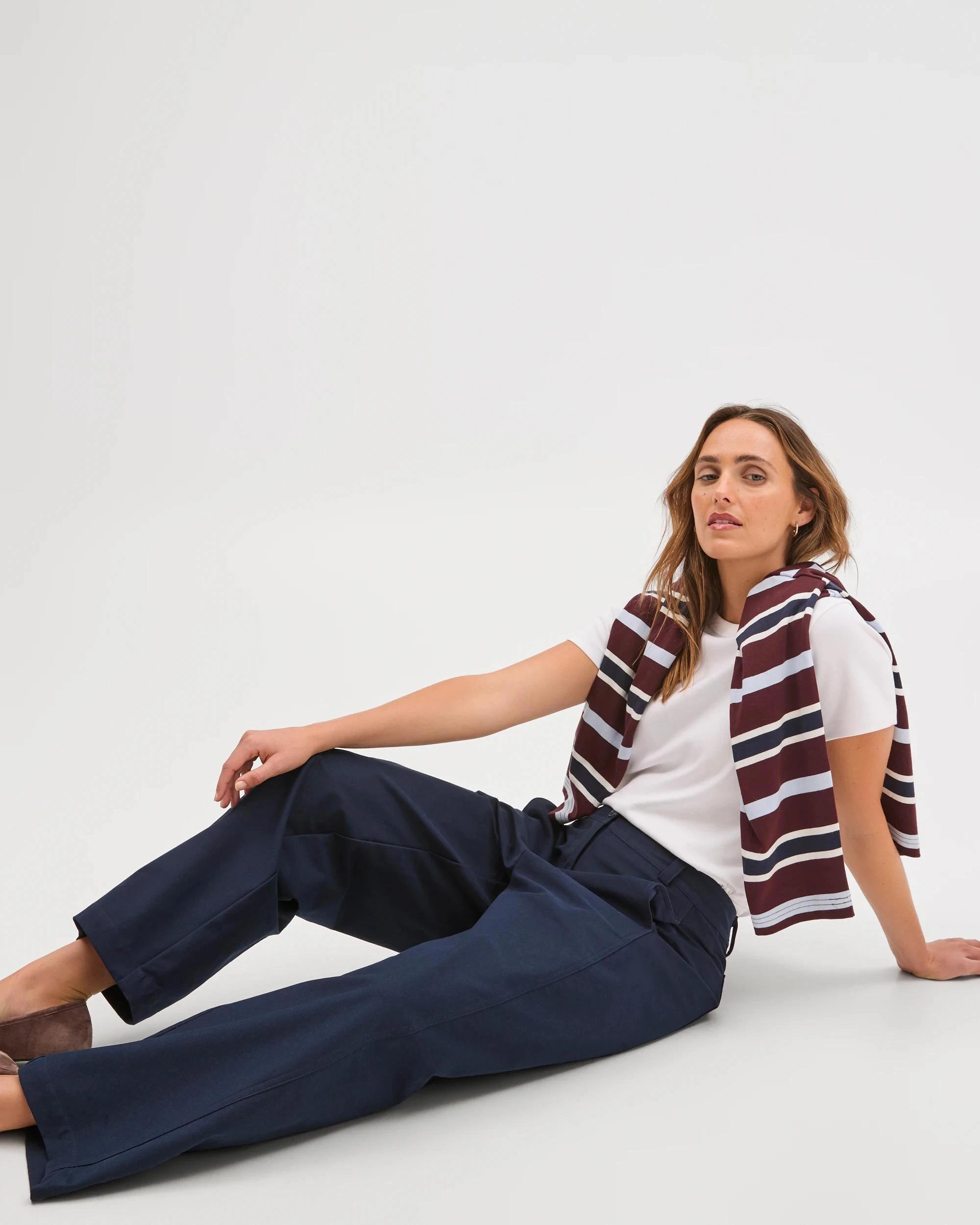 7 Target Woman Relaxed Forward Seam Barrel Leg Pants INK NAVY, 7 of 7