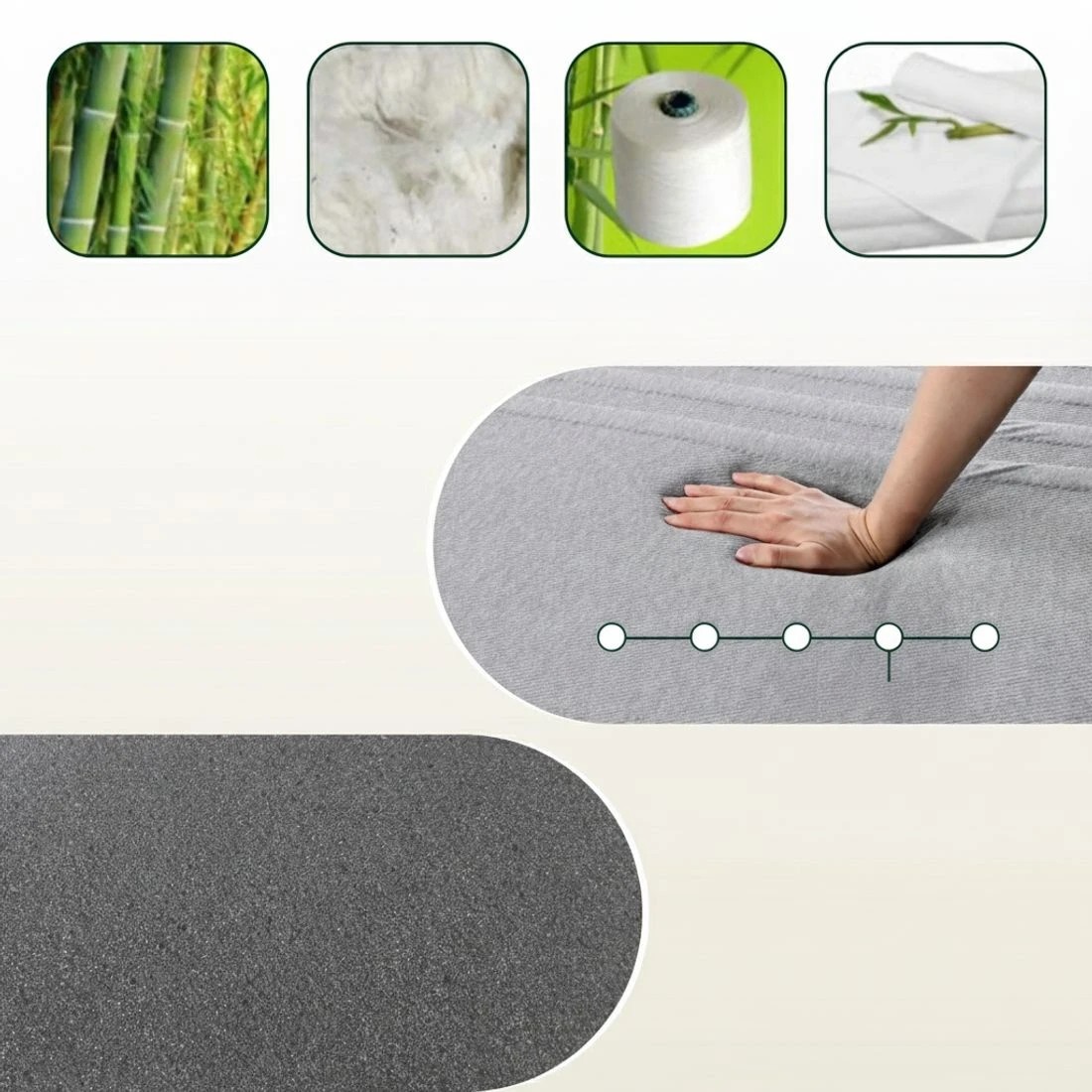 7 Giselle Bedding Cool Gel Memory Foam Mattress 7-Zone Washable Bamboo Cover 15cm Single - Grey, 7 of 9