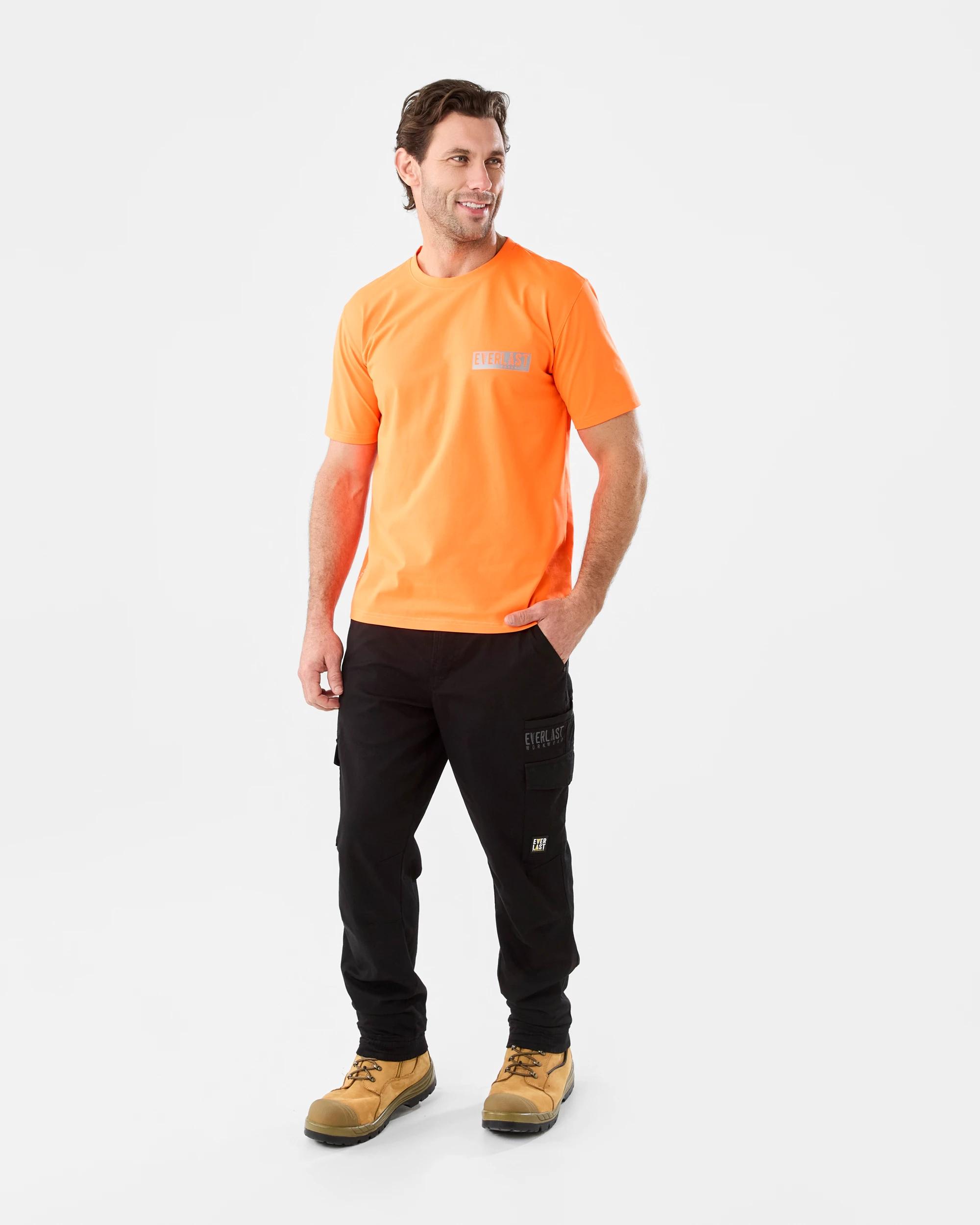 7 Everlast Mens Workwear Hi-Visibility T-shirt Orange, 7 of 7