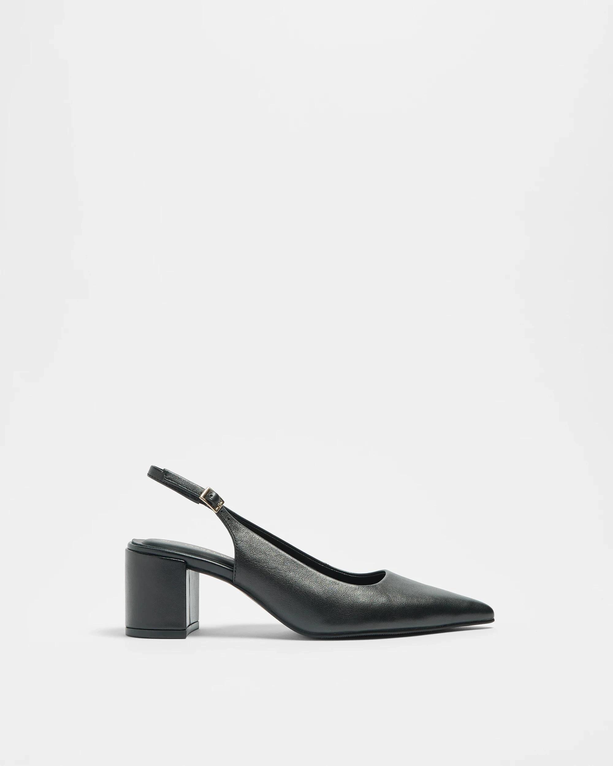 1 Target Womens Genuine Leather Point Block Heel - Daria BLACK, 1 of 3