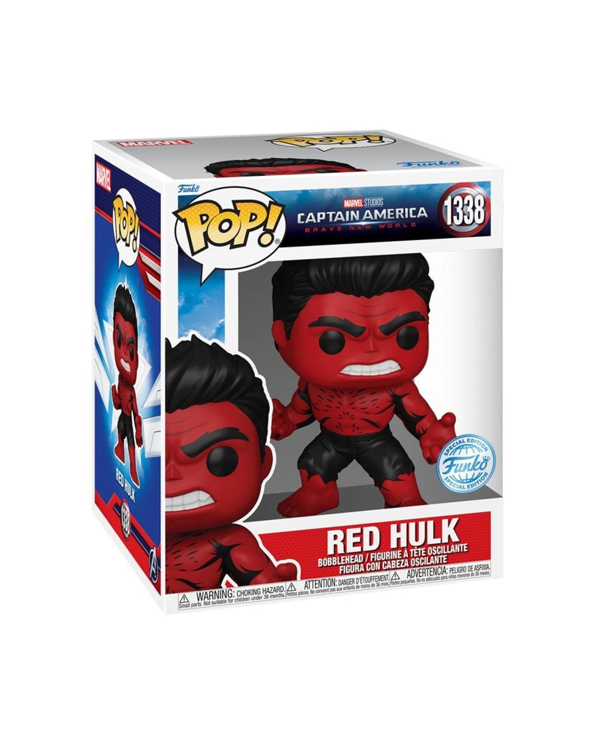 2 Captain America: Brave New World: Red Hulk Deco Super Sized 6 inch Funko POP! Vinyl Figure, 2 of 3