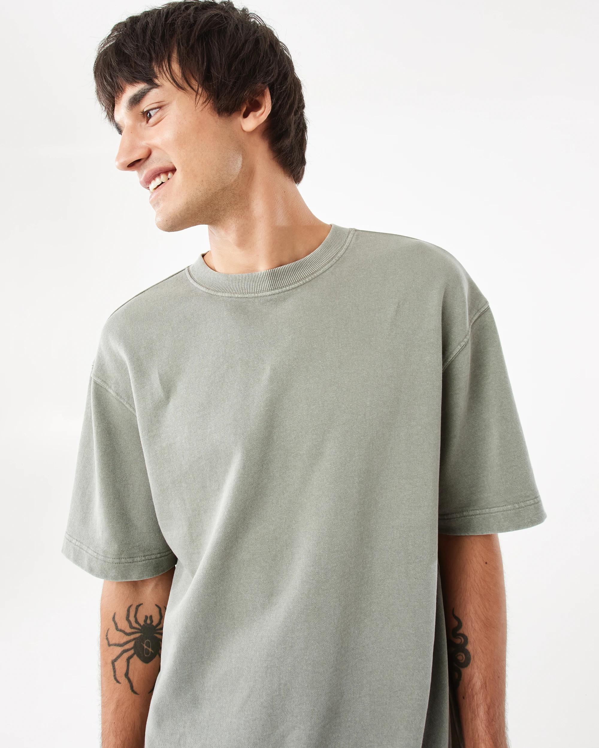5 Terry Oversized T-shirt Grn Smkolv, 5 of 7