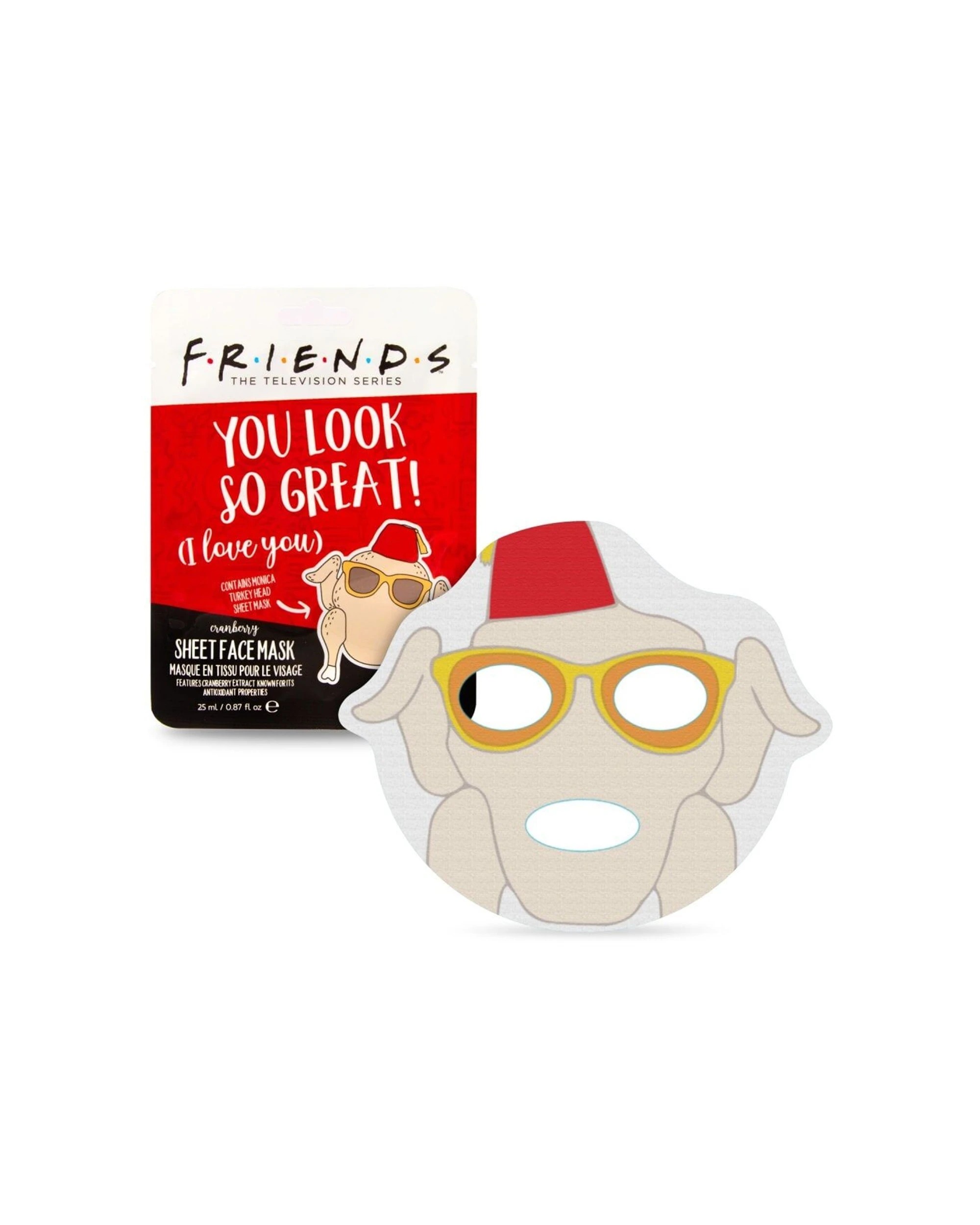 3 Warner Bros Friends Turkey Cosmetic Skincare Sheet Face Mask 6PK 25ml - Multi, 3 of 3