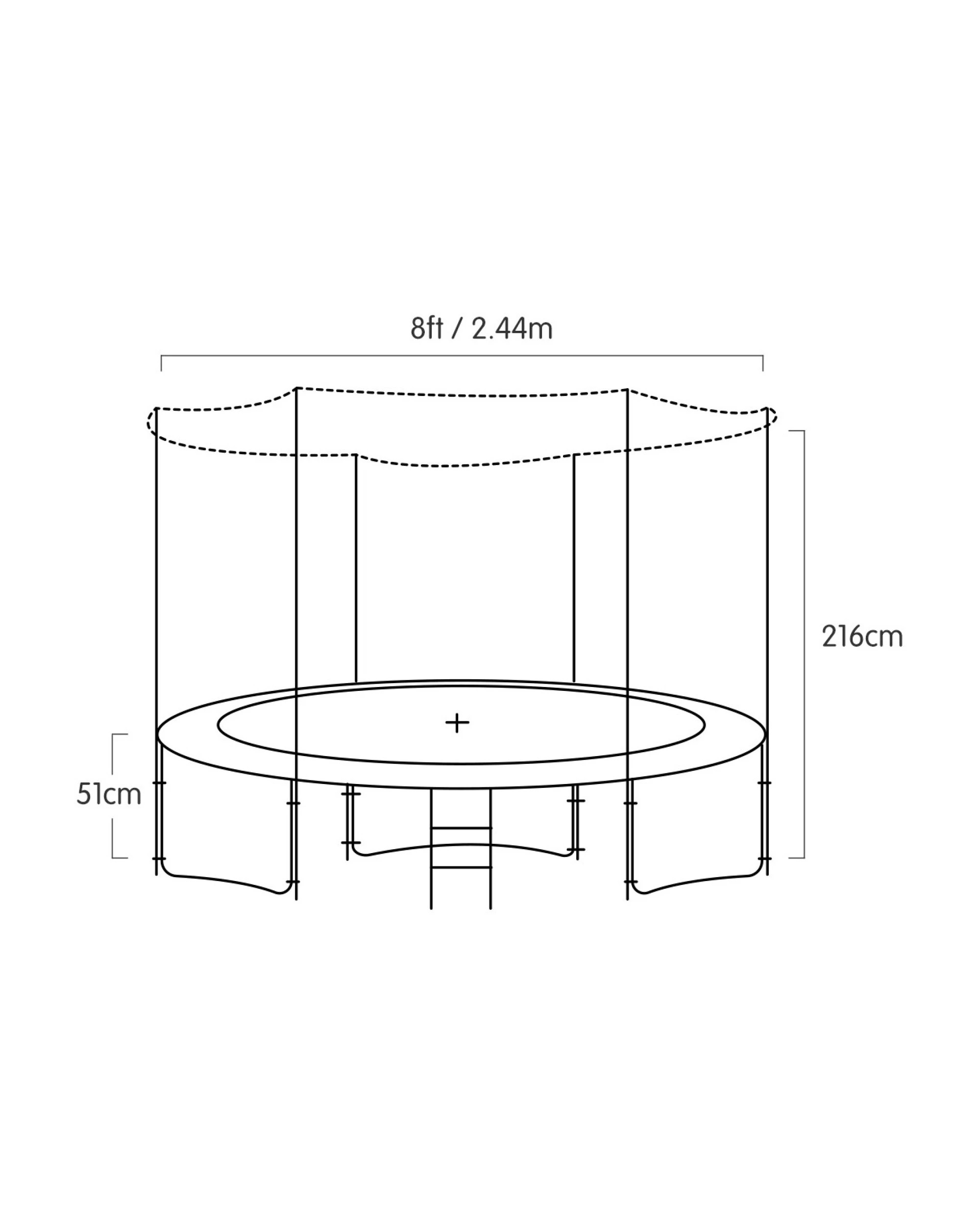 5 Kahuna Blizzard 8 ft Trampoline - Orange, 5 of 5