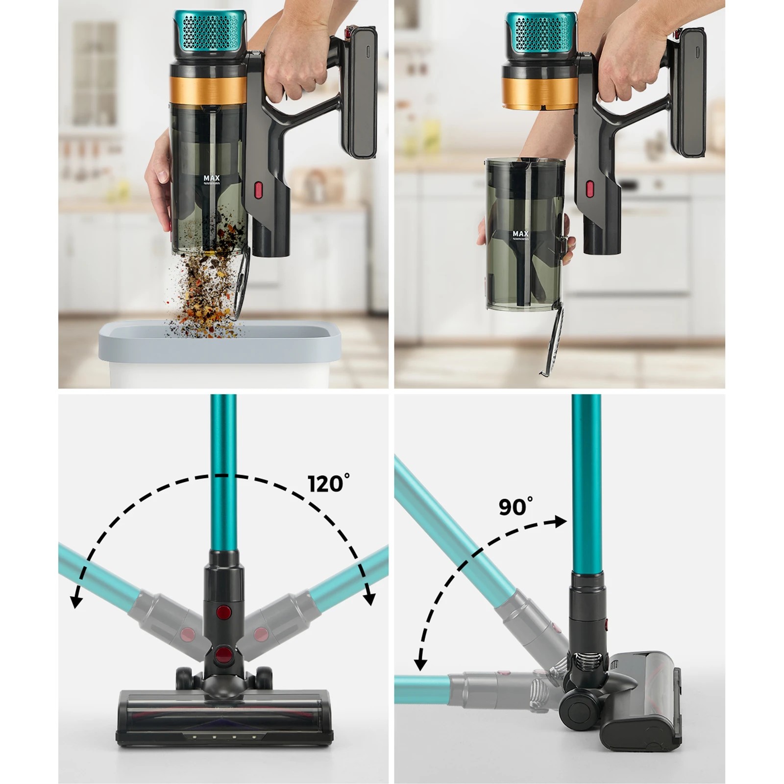 3 Vevare Cordless Stick Vacuum Cleaner Handstick Bagless Vac Handheld 45KPA - Multi, 3 of 10