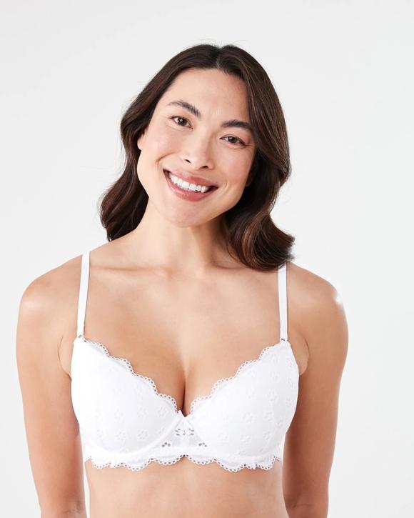 Co-ordinated Broderie T-shirt Bra