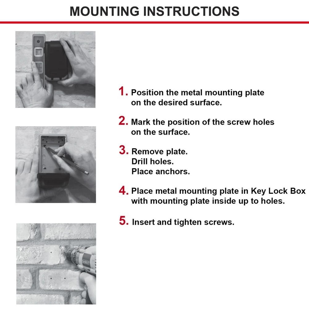 5 Master Lock Wall Mountable Light Up Key Safe, 5 of 10