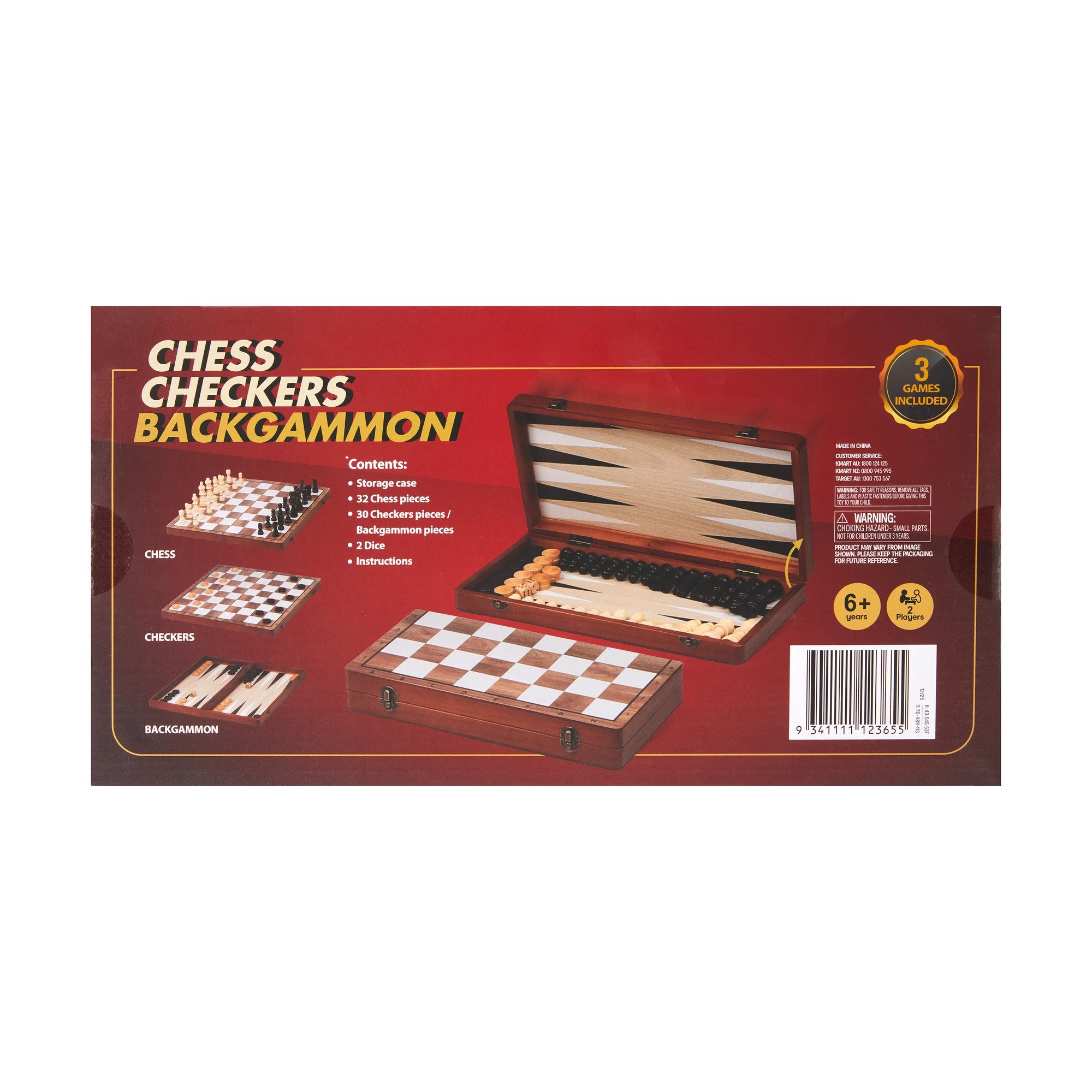 6 Chess Checkers Backgammon Games, 6 of 6