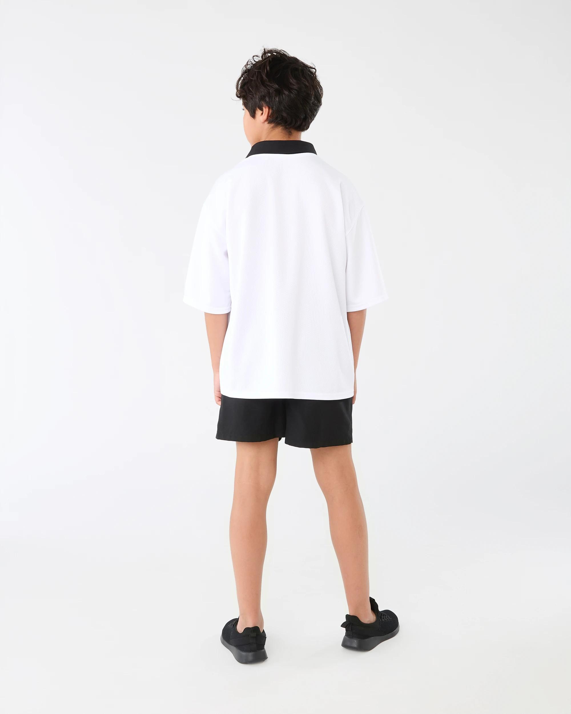 9 Short Sleeve Mesh Collar T-shirt Wht Varsit, 9 of 9
