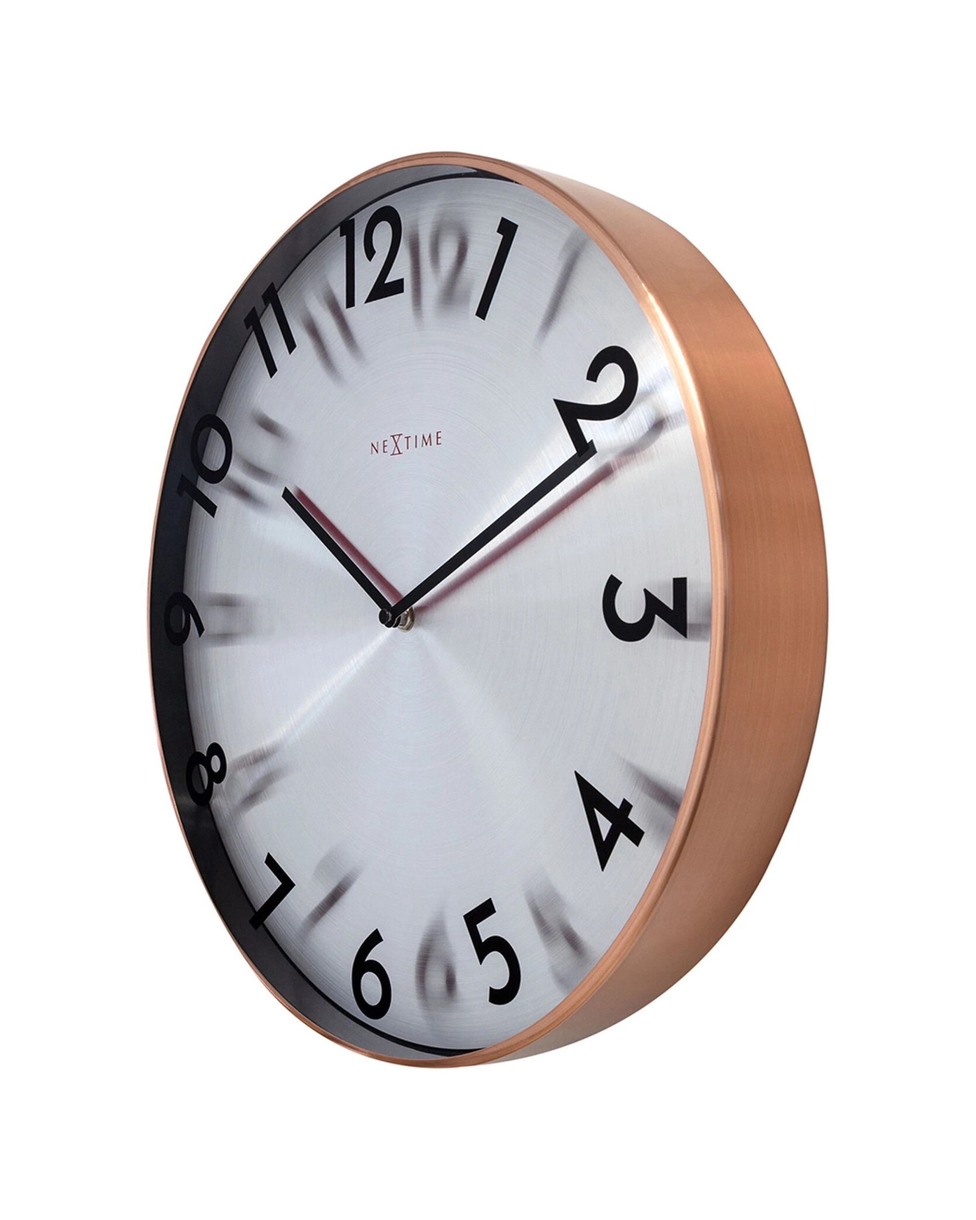 3 NeXtime Reflection Wall Clock Silent Sweep Metal Case 40cm - Metallic, 3 of 5