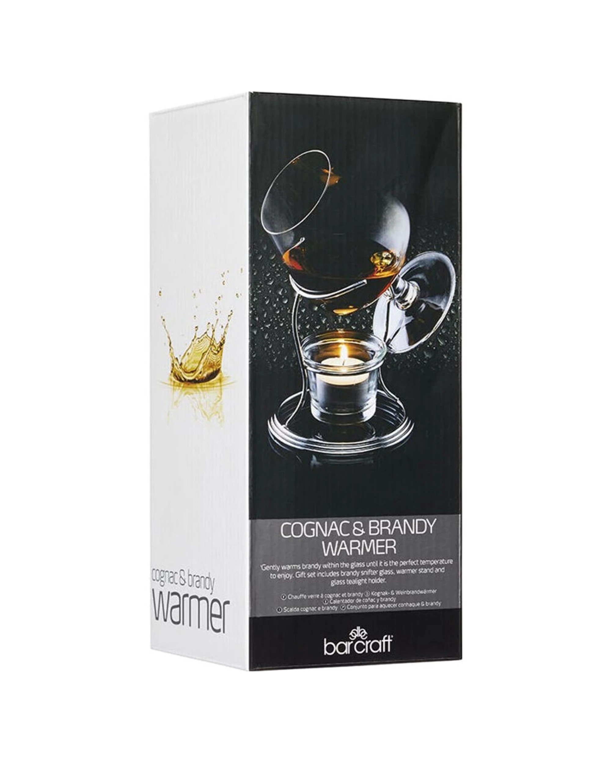3 BarCraft 2PK Brandy And Cognac Glass Cup With Warmer Stand Set 350ml - Multi, 3 of 7