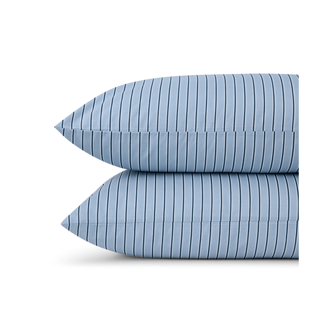 2 250 Thread Count Stripe Cotton Sheet Set - Double Bed, Blue, 2 of 7